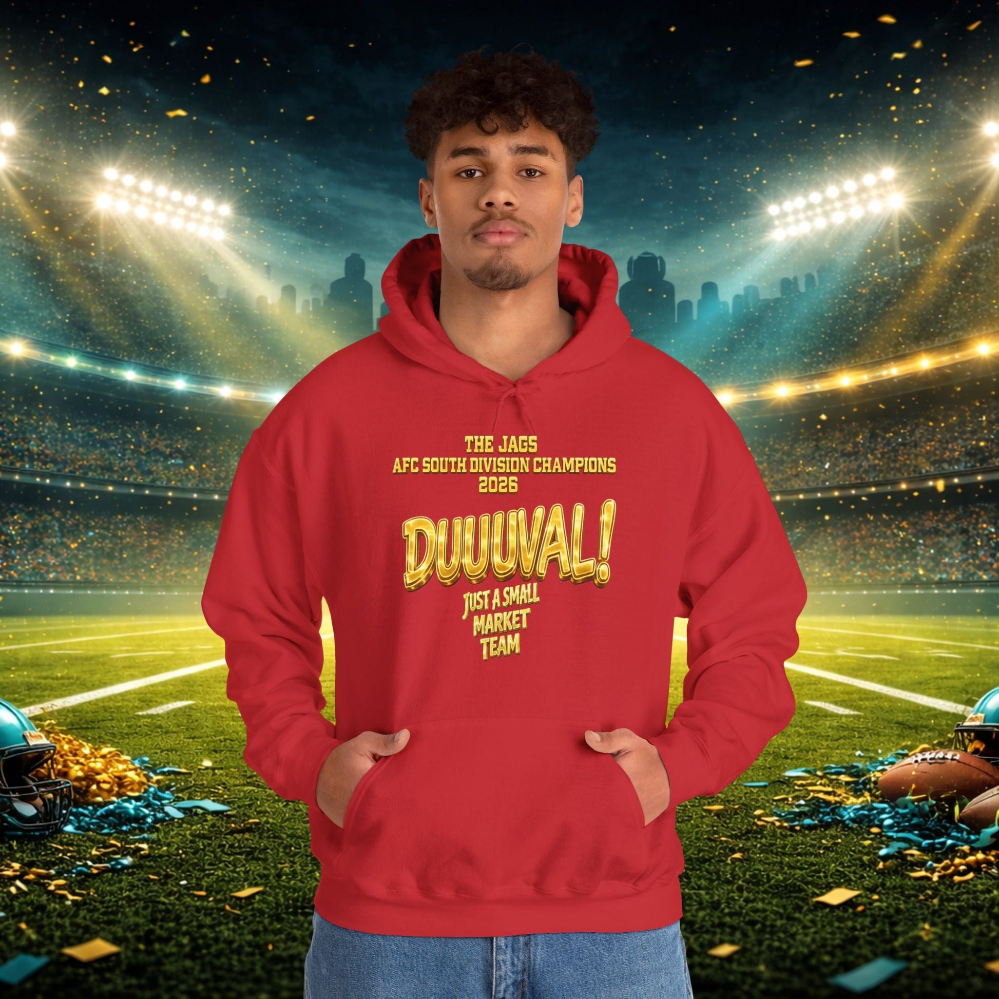 Duuval! Football Hoodie — "Locked In" Small Market Pride Sweatshirt Printify