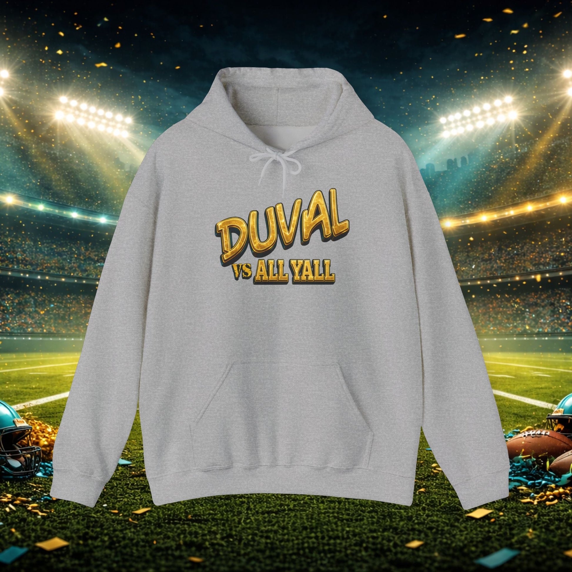 Duval vs All Y’all Hoodie — "Playoff Mode: Locked In" Football Fan Sweatshirt Printify