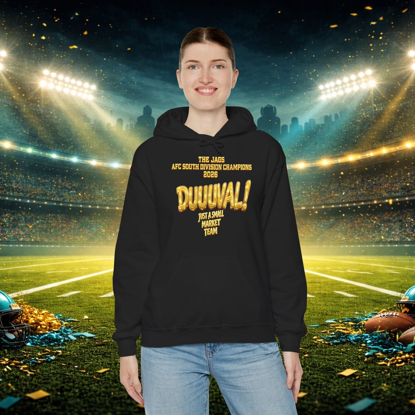 Duuval! Football Hoodie — "Locked In" Small Market Pride Sweatshirt Printify