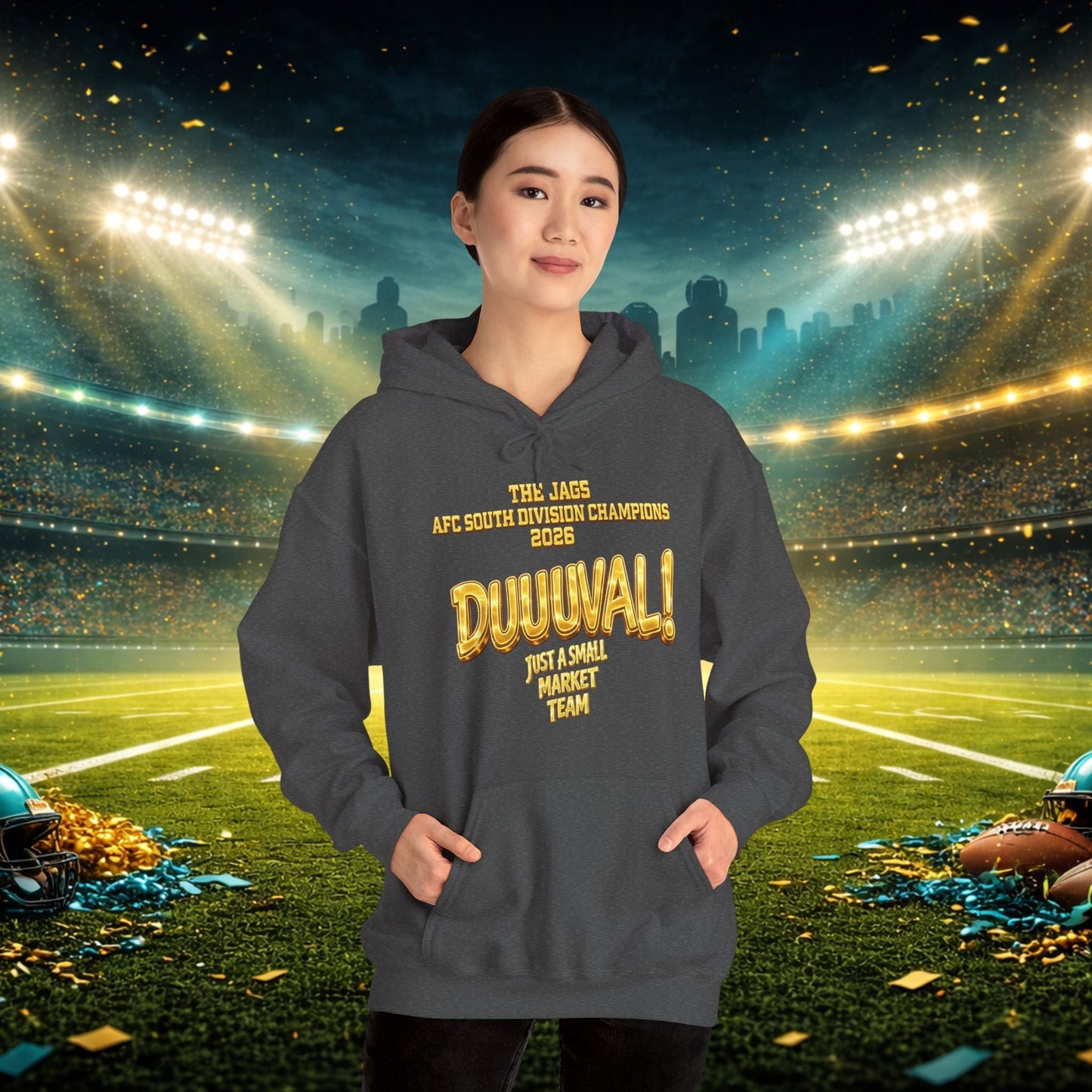 Duuval! Football Hoodie — "Locked In" Small Market Pride Sweatshirt Printify