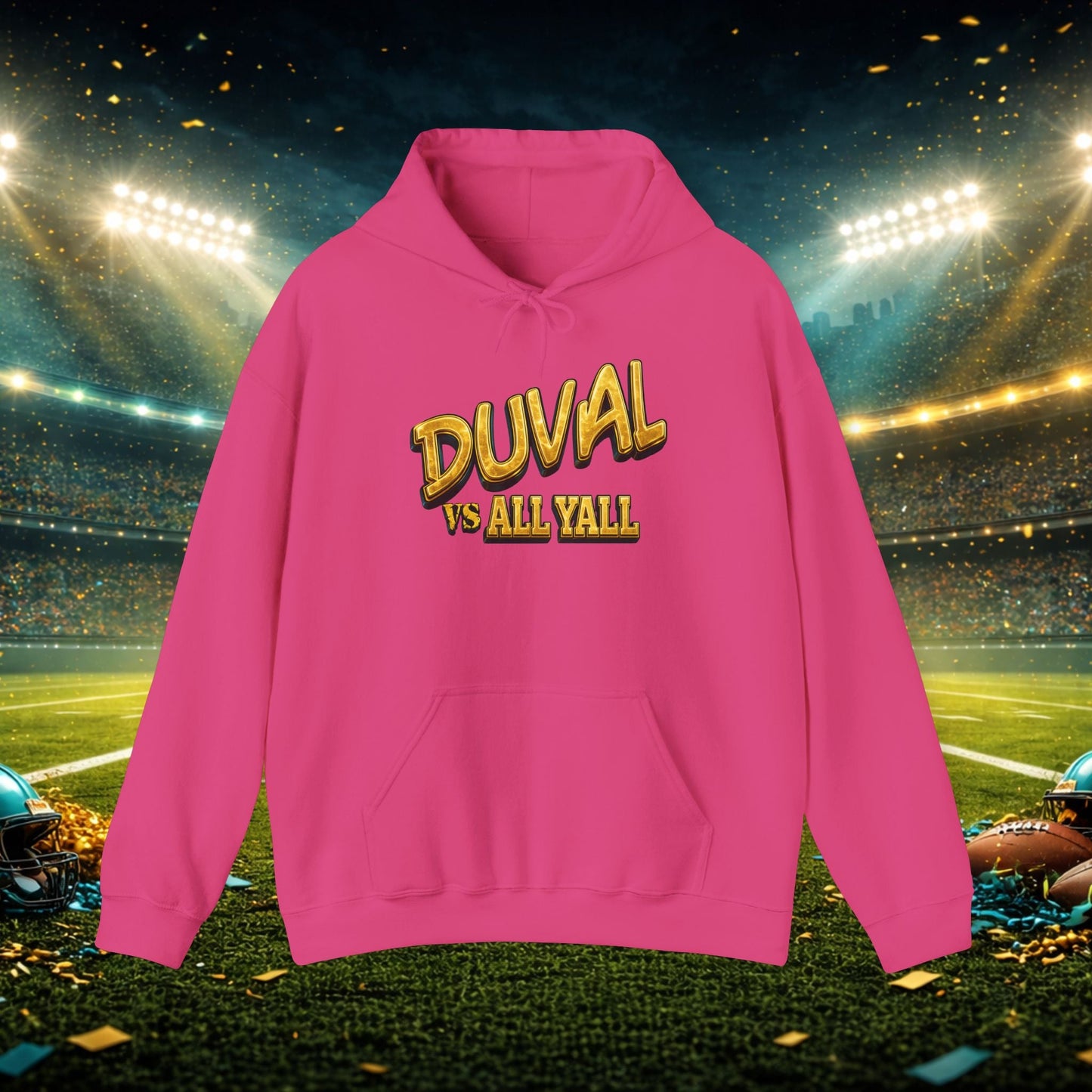 Duval vs All Y’all Hoodie — "Playoff Mode: Locked In" Football Fan Sweatshirt Printify