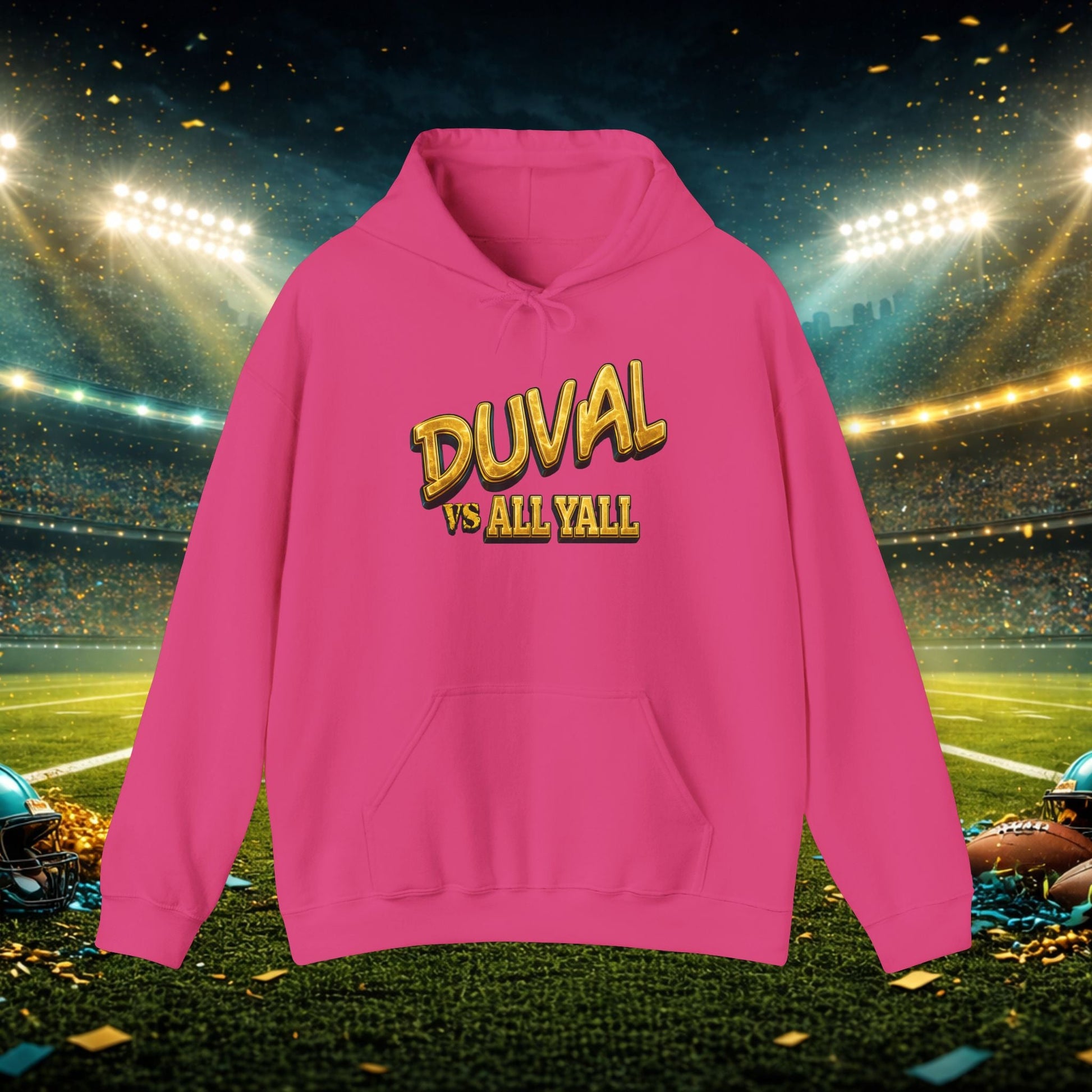Duval vs All Y’all Hoodie — "Playoff Mode: Locked In" Football Fan Sweatshirt Printify