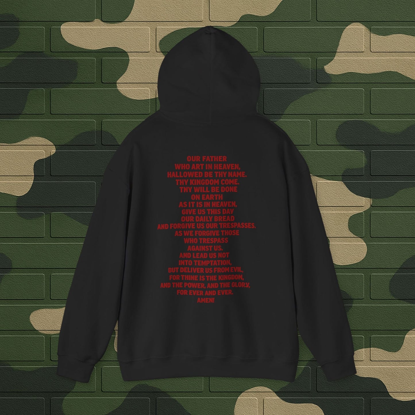 Hoodie — "Long Live Tushay" Memorial Hoodie with Lord's Prayer Back Printify