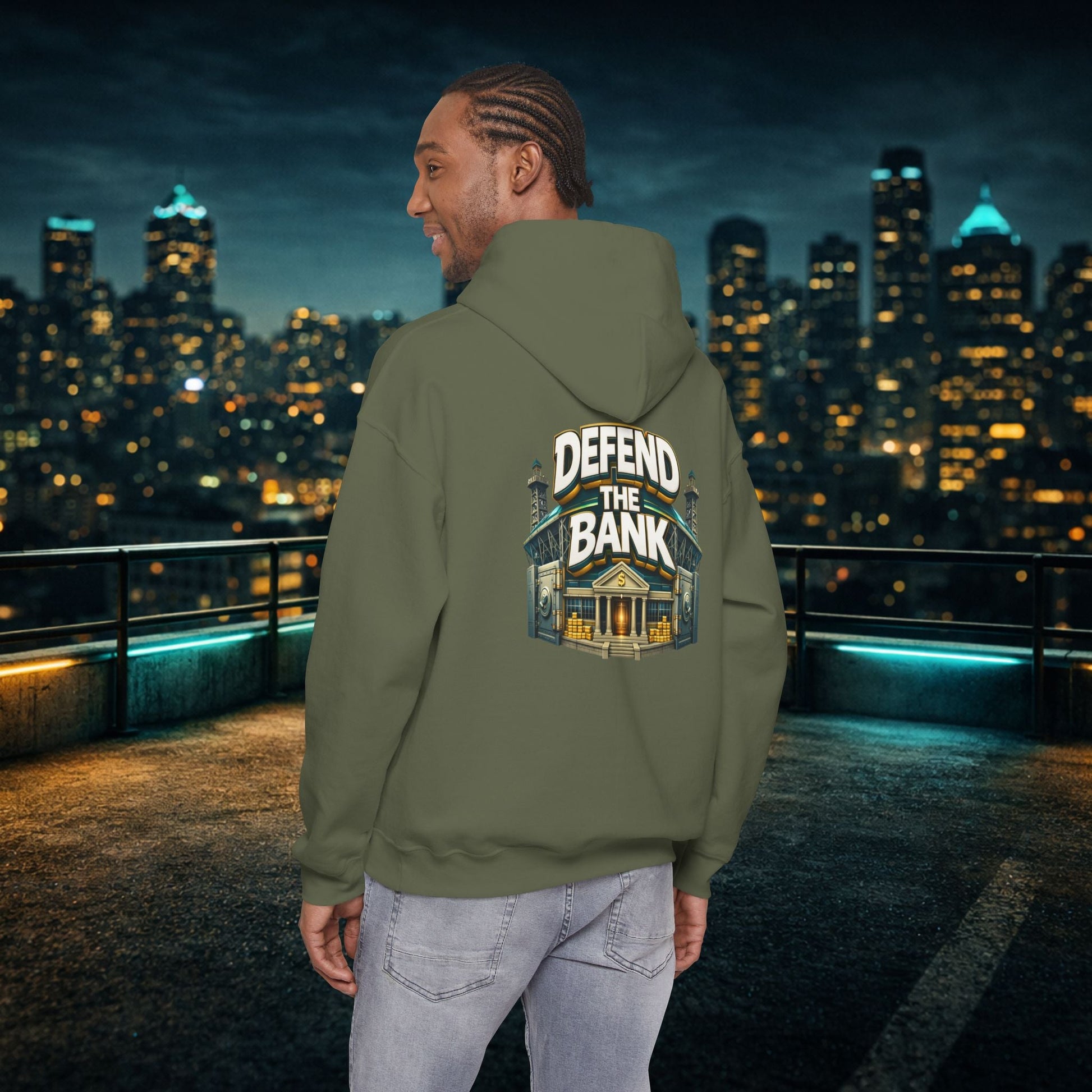 Duuuval Built Different / Defend The Bank Hoodie — Jacksonville Pride Graphic Hoodie Printify