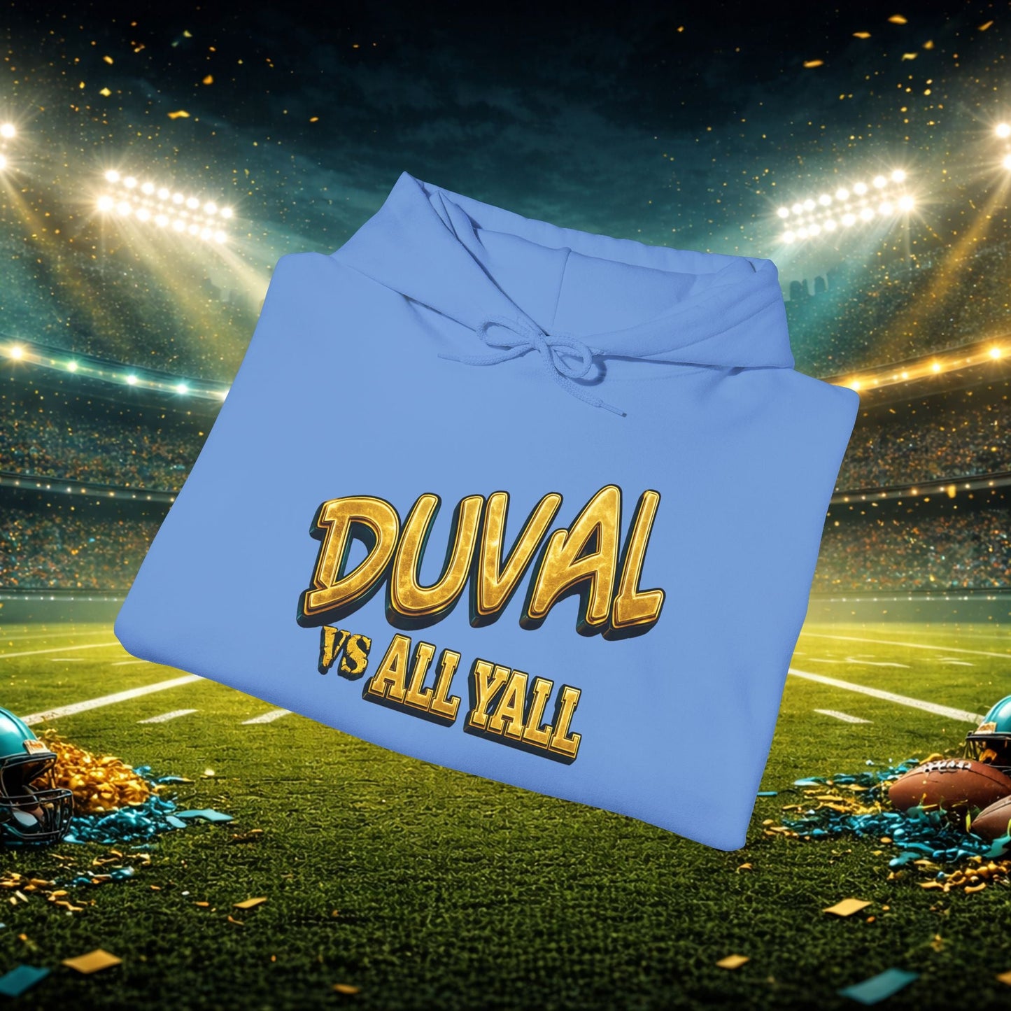 Duval vs All Y’all Hoodie — "Playoff Mode: Locked In" Football Fan Sweatshirt Printify
