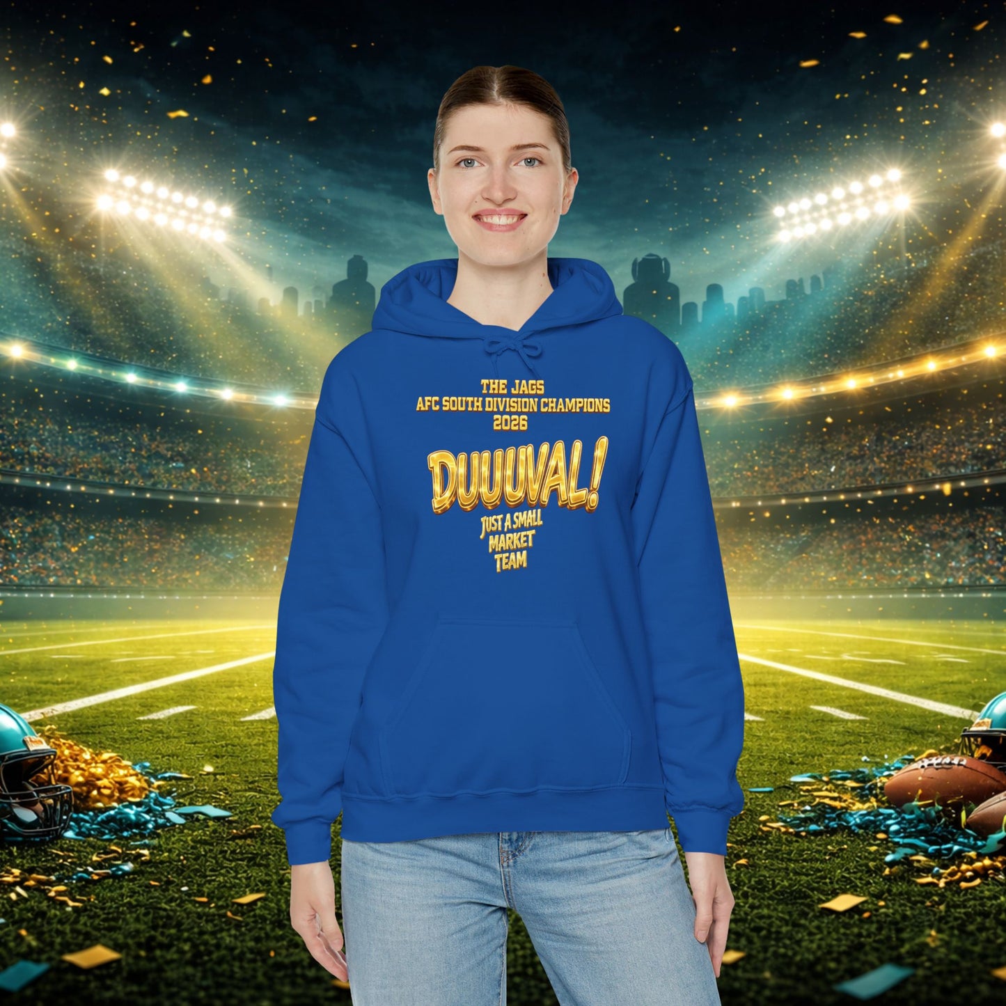 Duuval! Football Hoodie — "Locked In" Small Market Pride Sweatshirt Printify