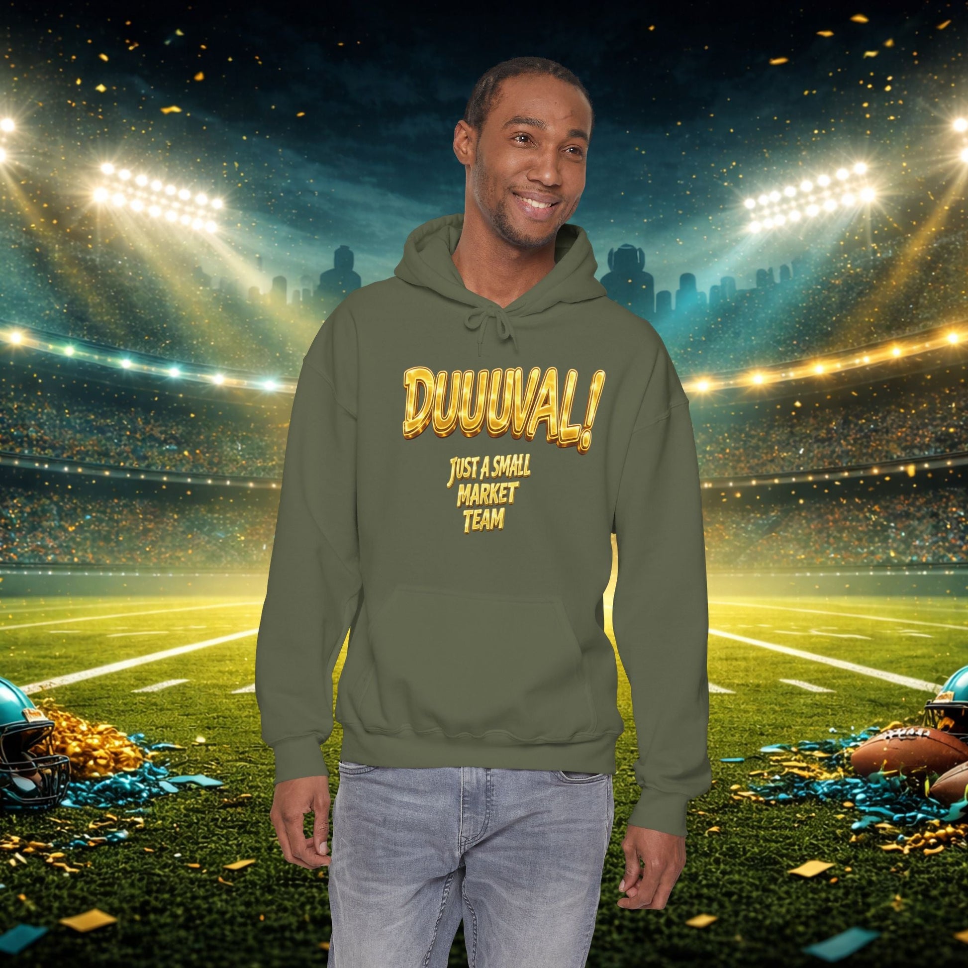Duuval! Football Hoodie — "Locked In" Small Market Pride Sweatshirt Printify