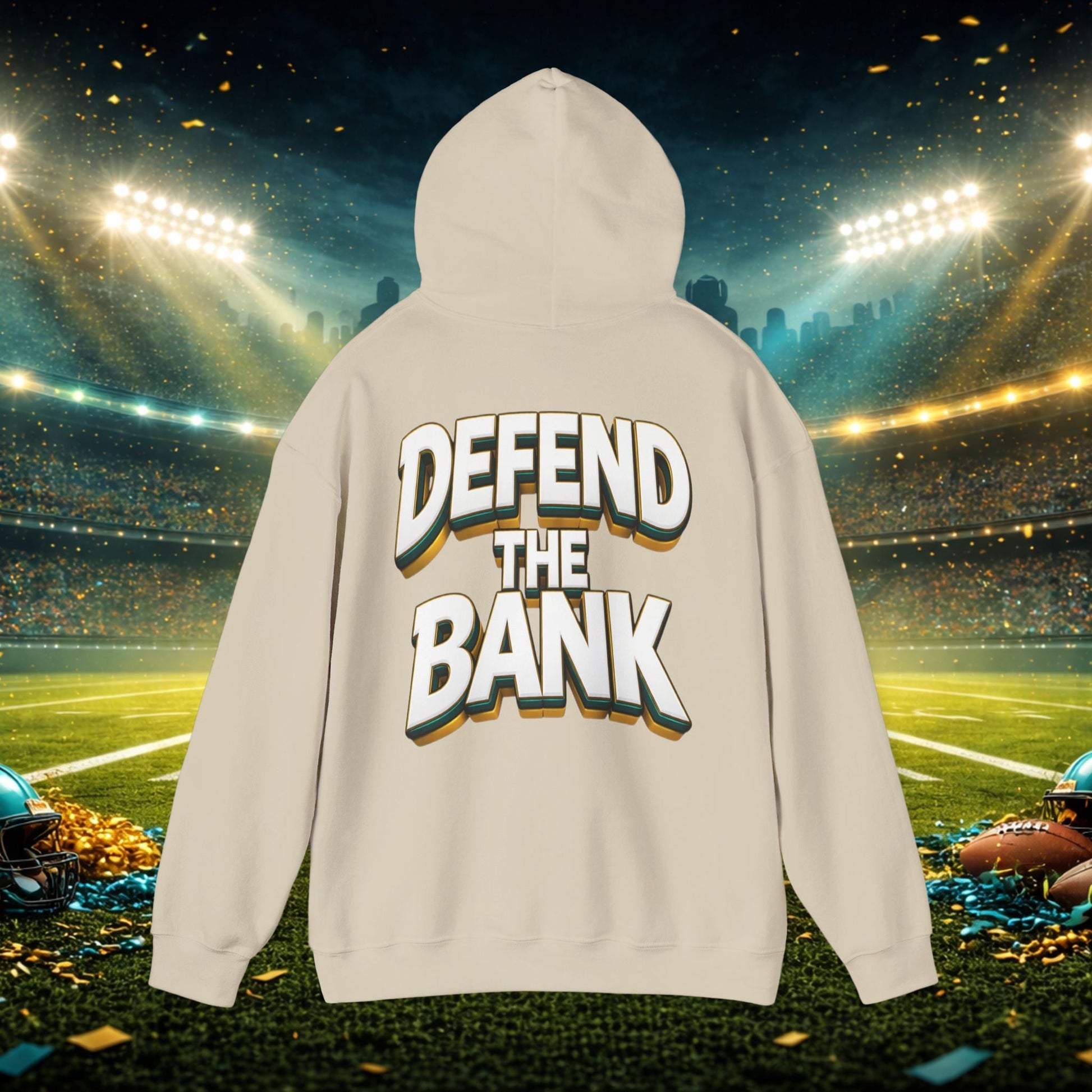 Defend The Bank Hoodie — "DUUUVAL vs EVERYBODY" Jacksonville Streetwear Hoodie Printify