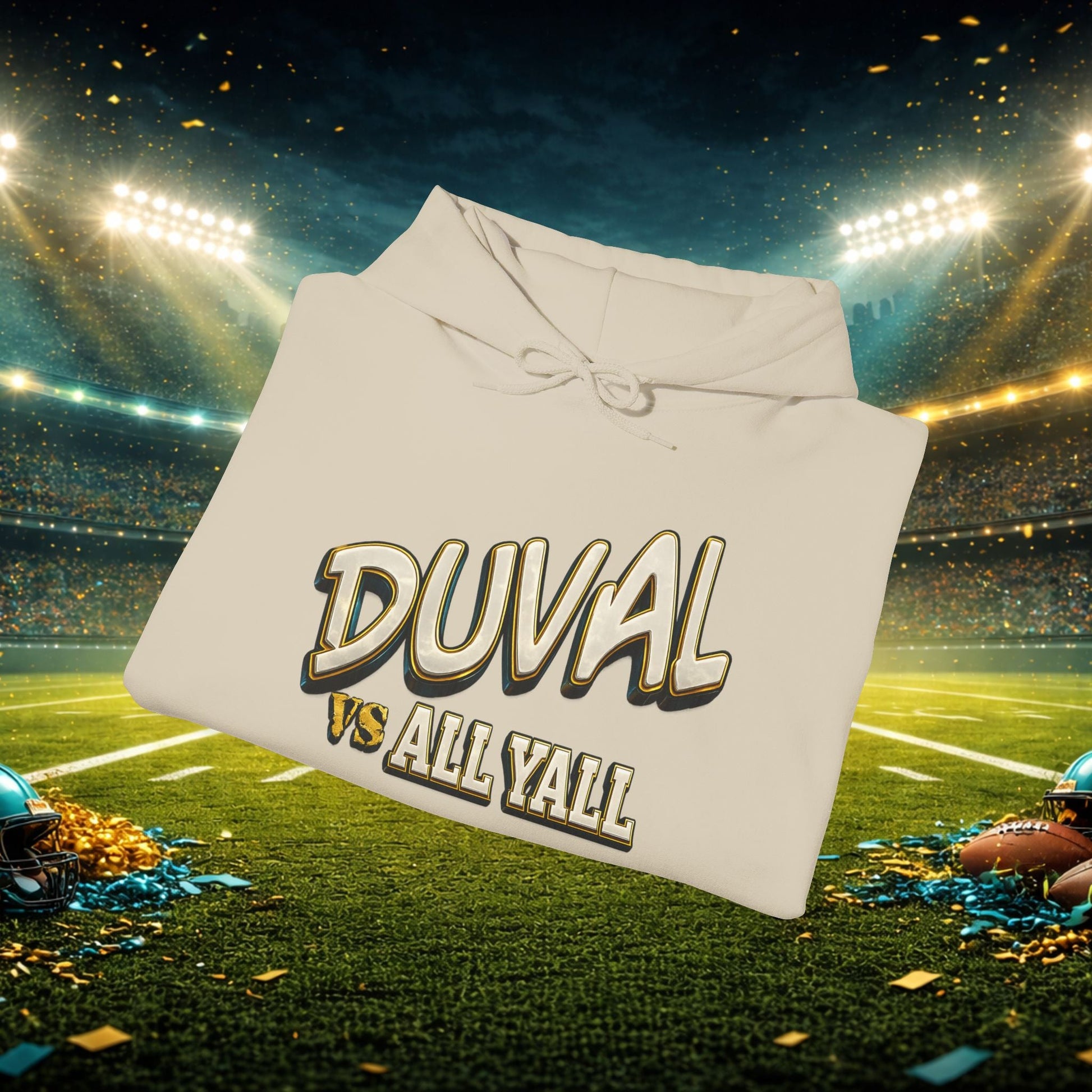 Duval vs All Y’all Hoodie — "Playoff Mode: Locked In" Football Fan Sweatshirt Printify