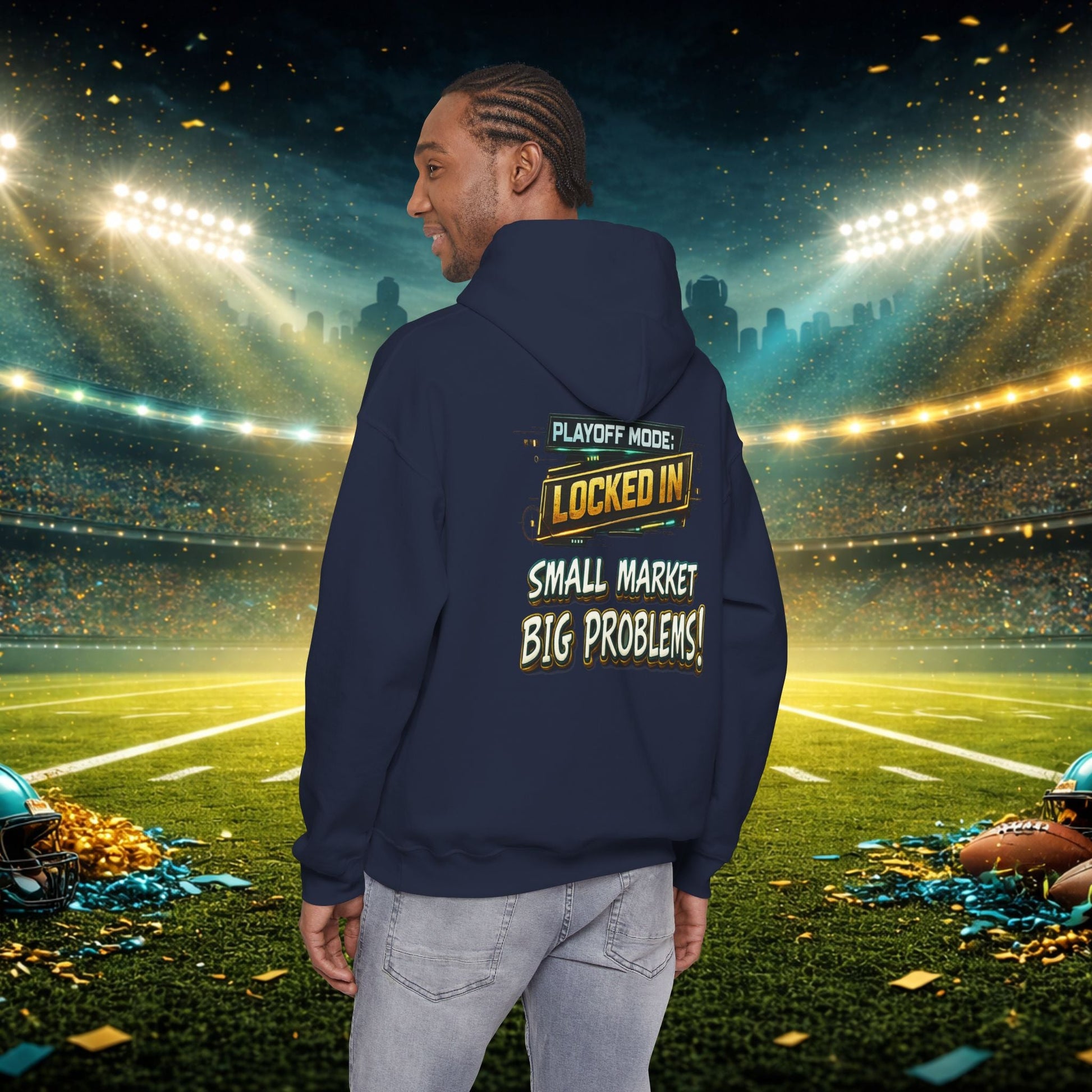 Duval vs All Y’all Hoodie — "Playoff Mode: Locked In" Football Fan Sweatshirt Printify