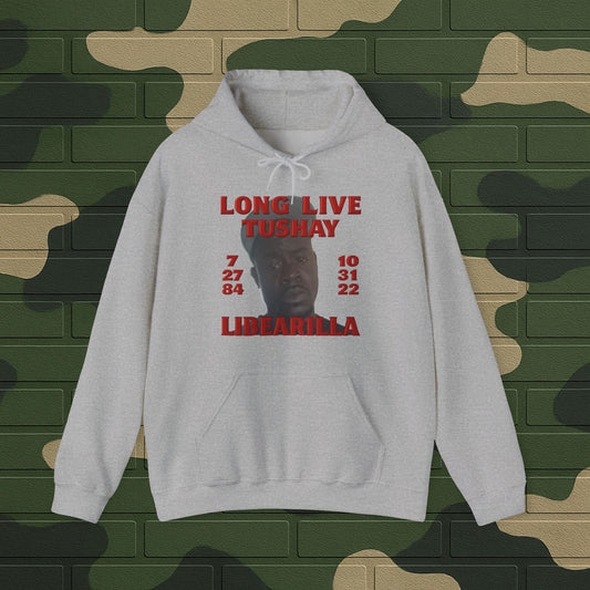 Hoodie — "Long Live Tushay" Memorial Hoodie with Lord's Prayer Back Printify
