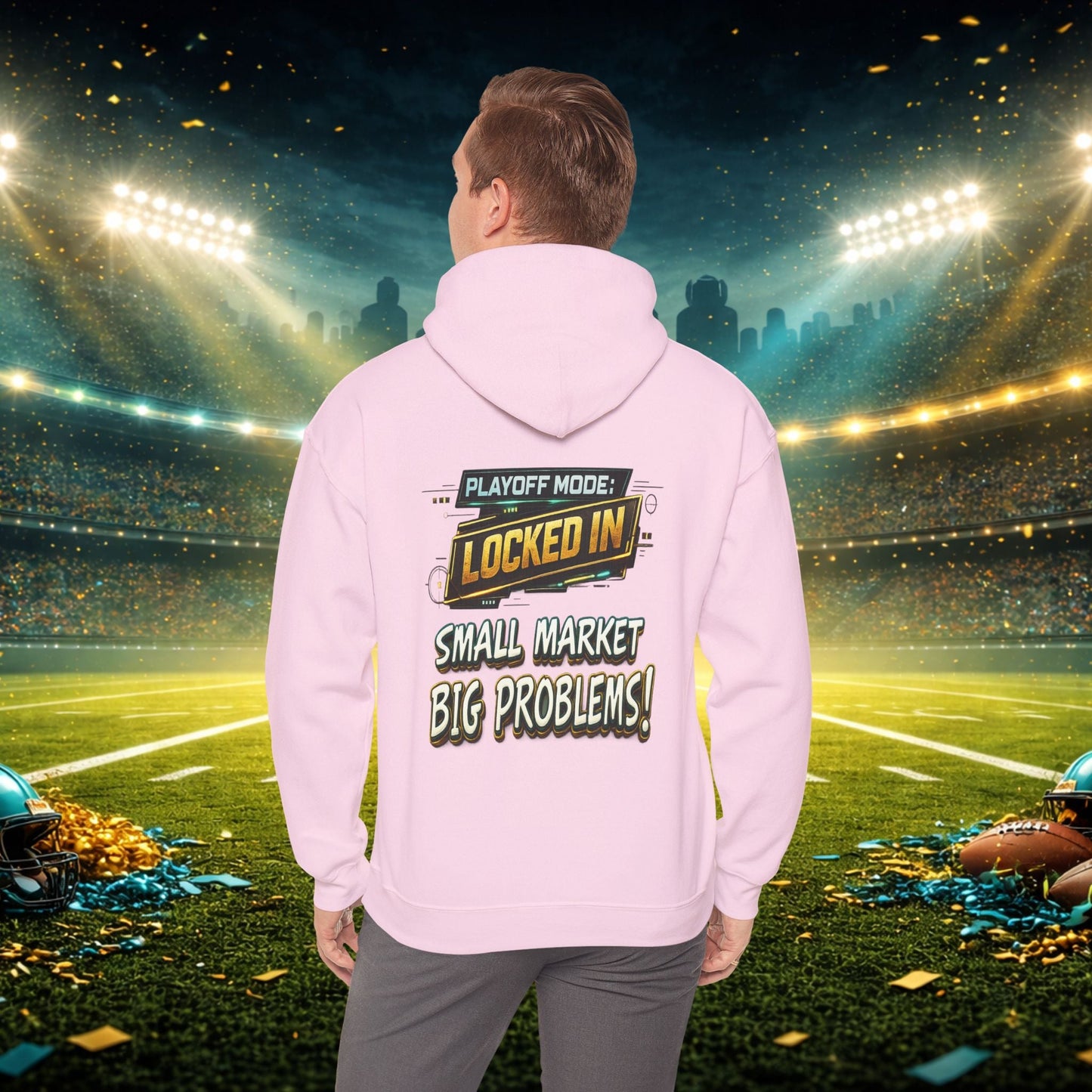 Duval vs All Y’all Hoodie — "Playoff Mode: Locked In" Football Fan Sweatshirt Printify