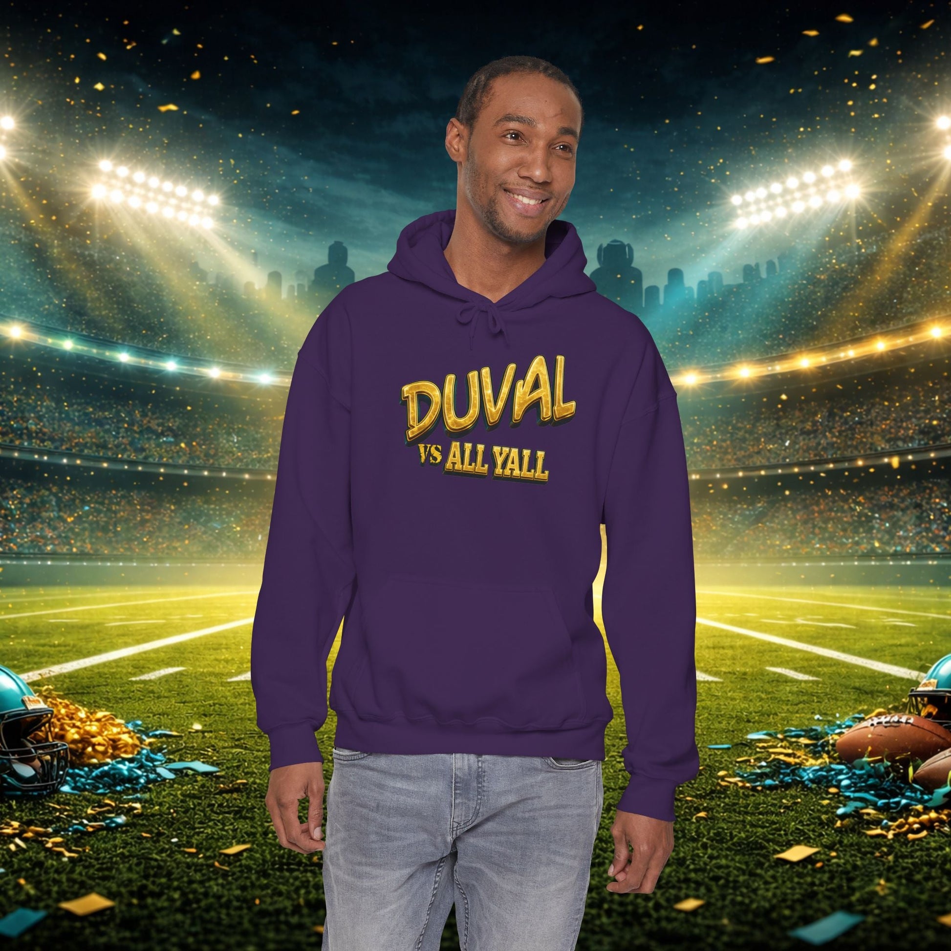Duval vs All Y’all Hoodie — "Playoff Mode: Locked In" Football Fan Sweatshirt Printify