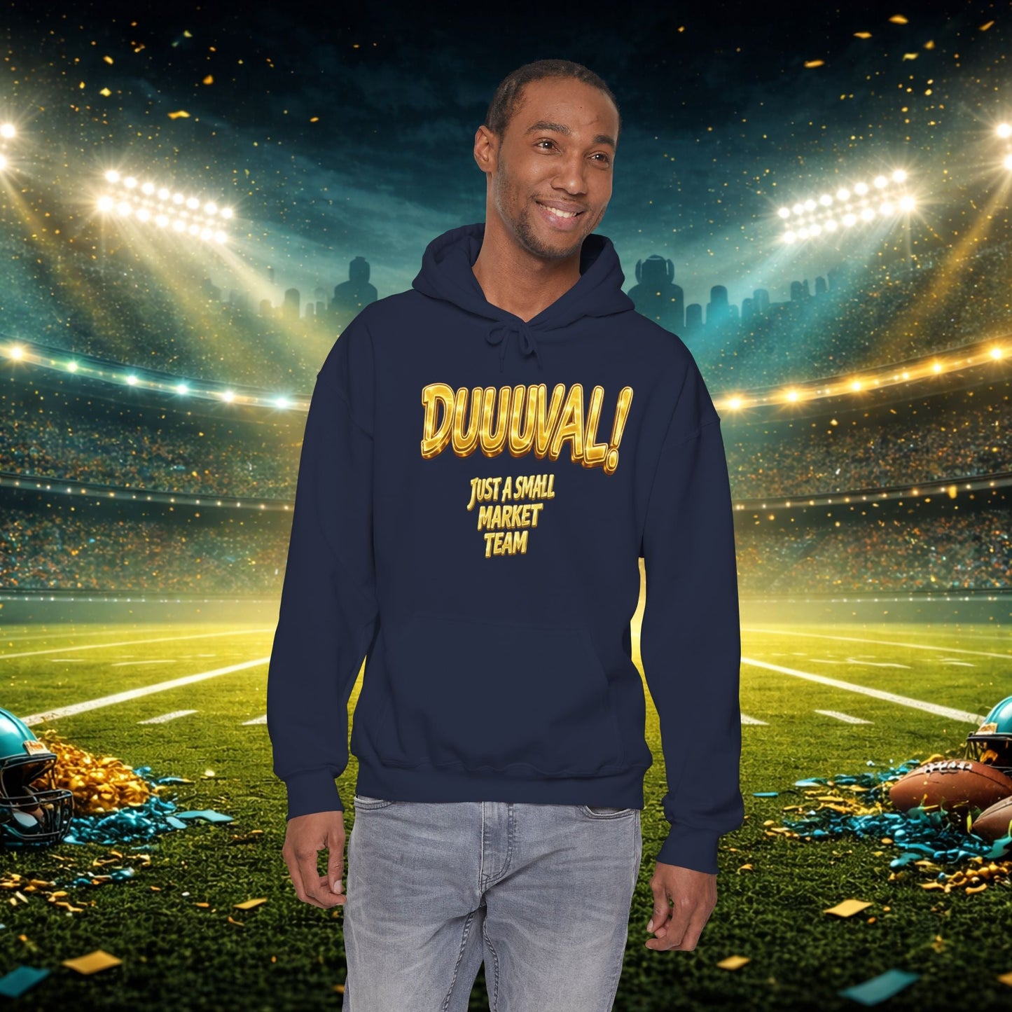 Duuval! Football Hoodie — "Locked In" Small Market Pride Sweatshirt Printify