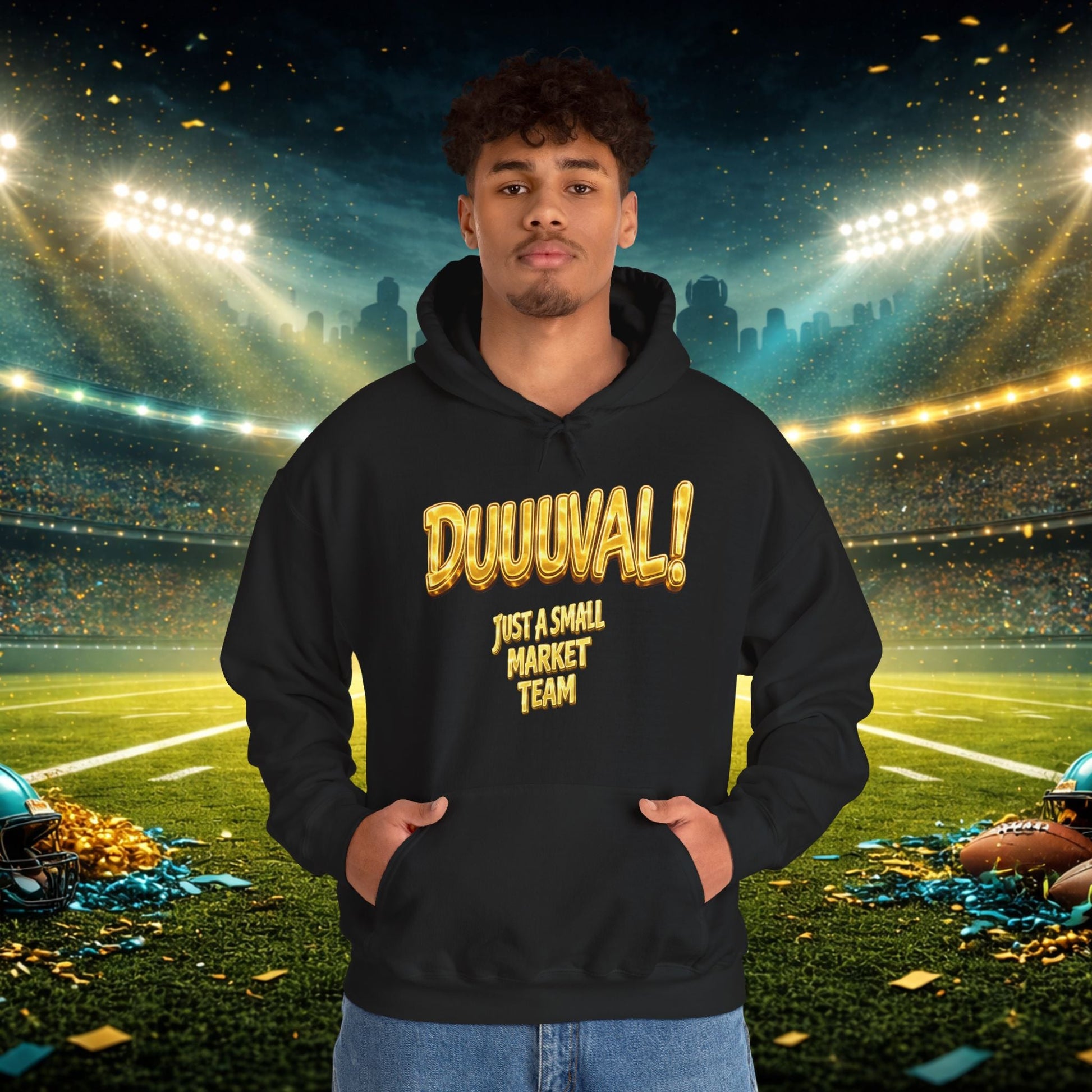 Duuval! Football Hoodie — "Locked In" Small Market Pride Sweatshirt Printify
