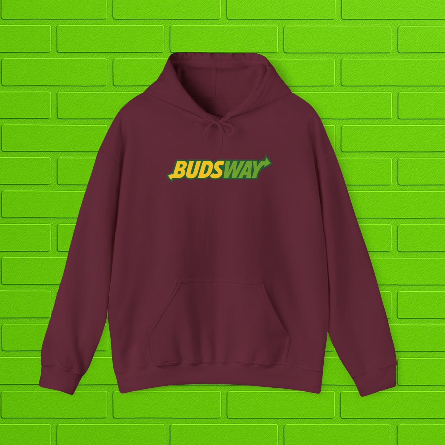 BUDSWAY Hoodie | Unisex Heavy Blend Sweatshirt | Streetwear Hoodie | Cozy Casual Pullover | Gift for Him or Her