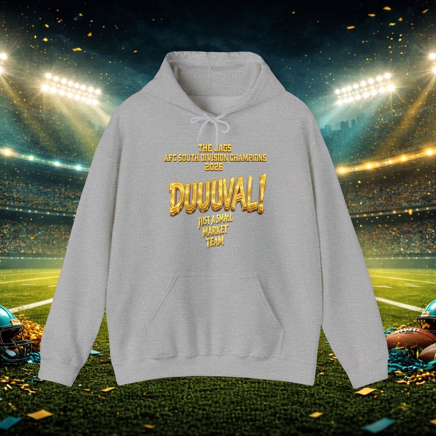 Duuval! Football Hoodie — "Locked In" Small Market Pride Sweatshirt Printify