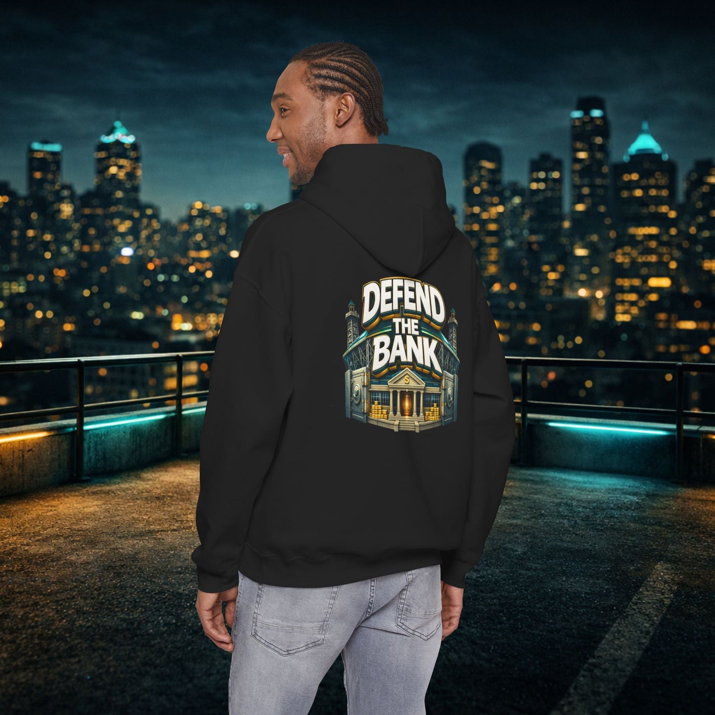 Duuuval Built Different / Defend The Bank Hoodie — Jacksonville Pride Graphic Hoodie Printify