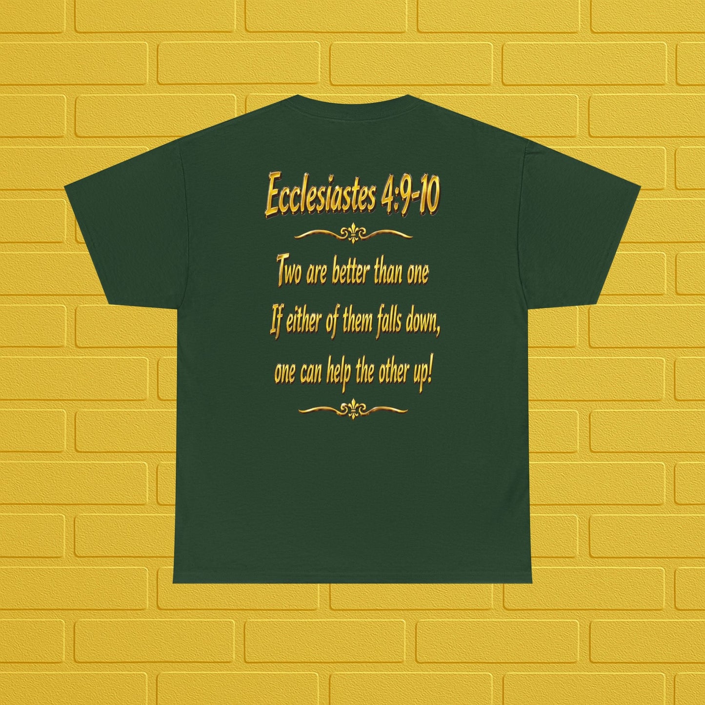 Birthday Tee — "Happy Birthday GLEN & GLENDA”! June 25 2026" with Ecclesiastes 4:9–10 Back Printify