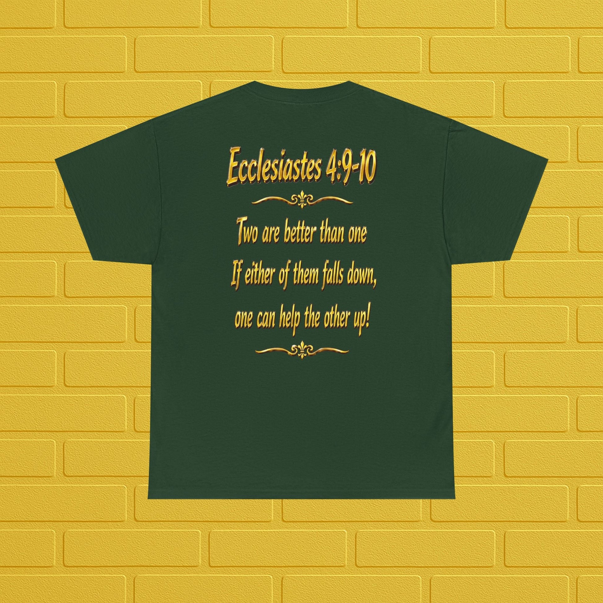 Birthday Tee — "Happy Birthday GLEN & GLENDA”! June 25 2026" with Ecclesiastes 4:9–10 Back Printify