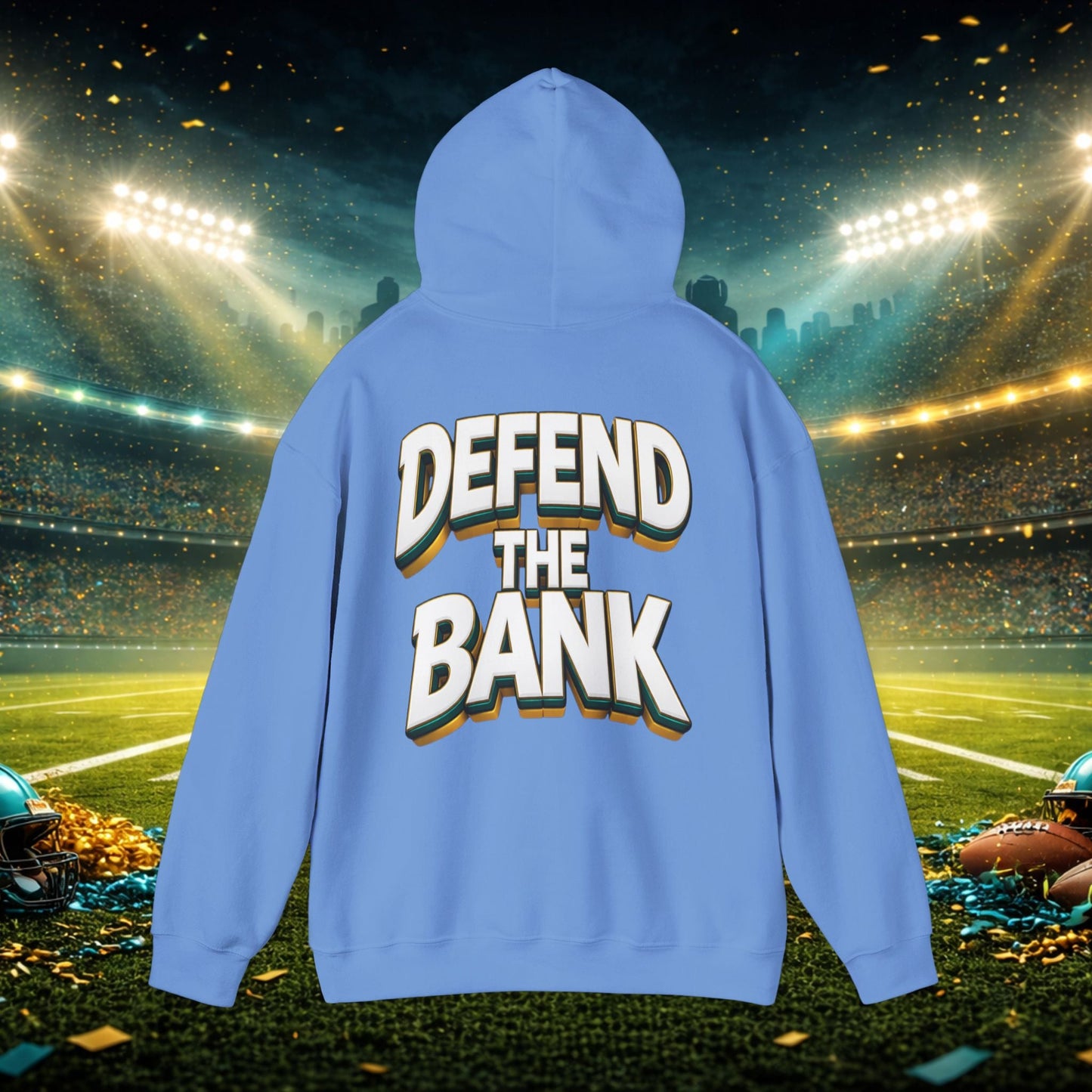Defend The Bank Hoodie — "DUUUVAL vs EVERYBODY" Jacksonville Streetwear Hoodie Printify