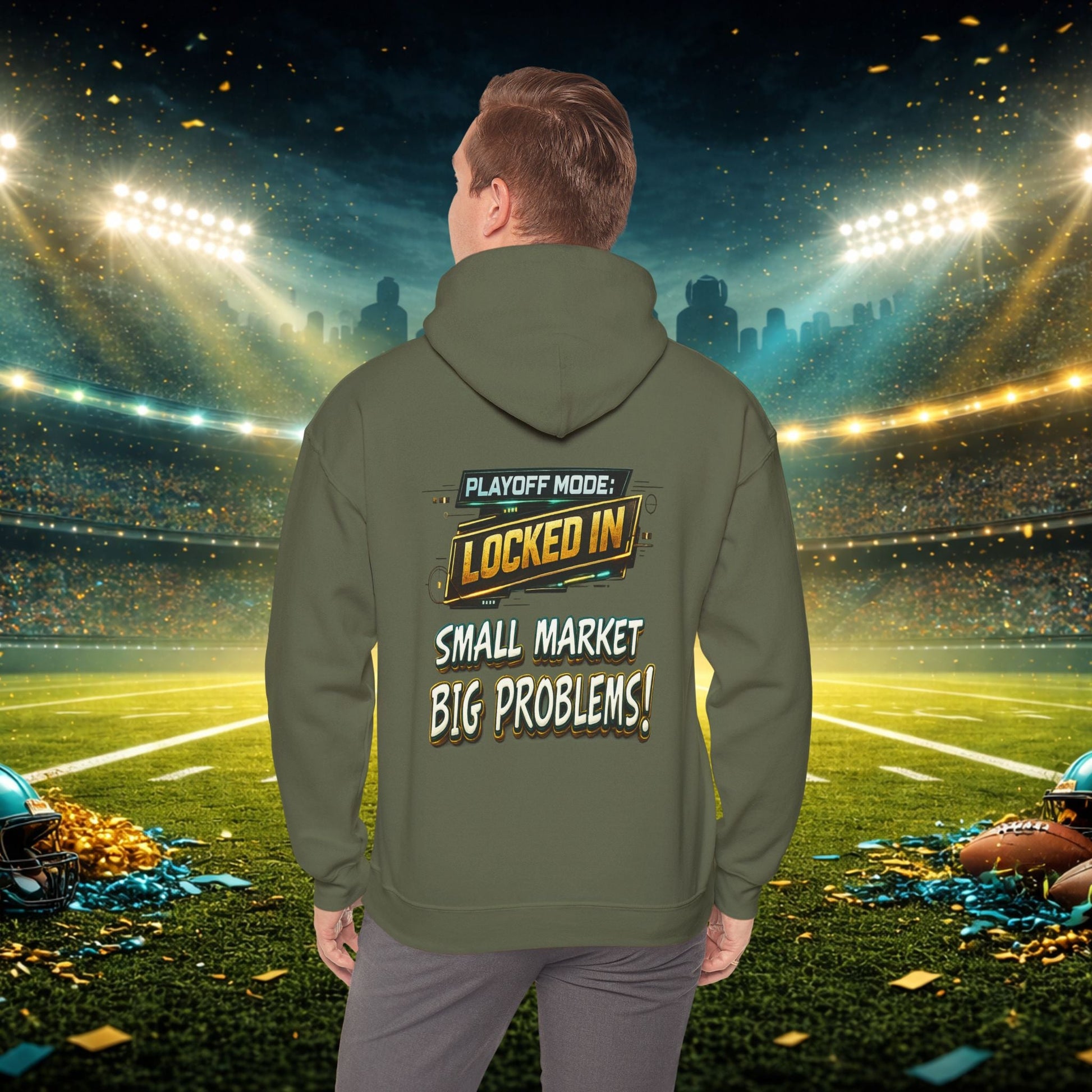 Duval vs All Y’all Hoodie — "Playoff Mode: Locked In" Football Fan Sweatshirt Printify