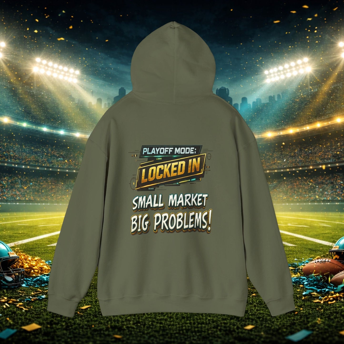 Duval vs All Y’all Hoodie — "Playoff Mode: Locked In" Football Fan Sweatshirt Printify