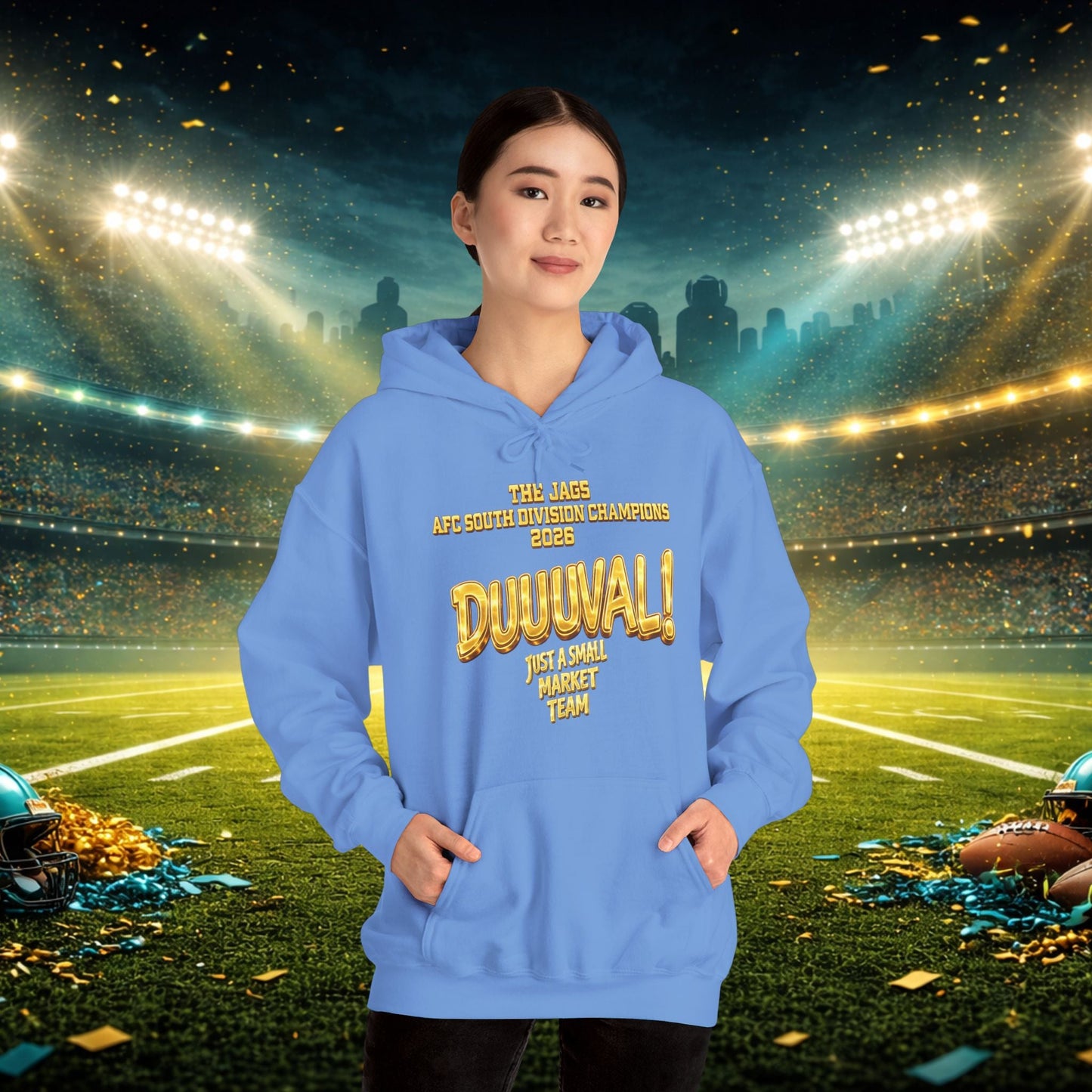 Duuval! Football Hoodie — "Locked In" Small Market Pride Sweatshirt Printify