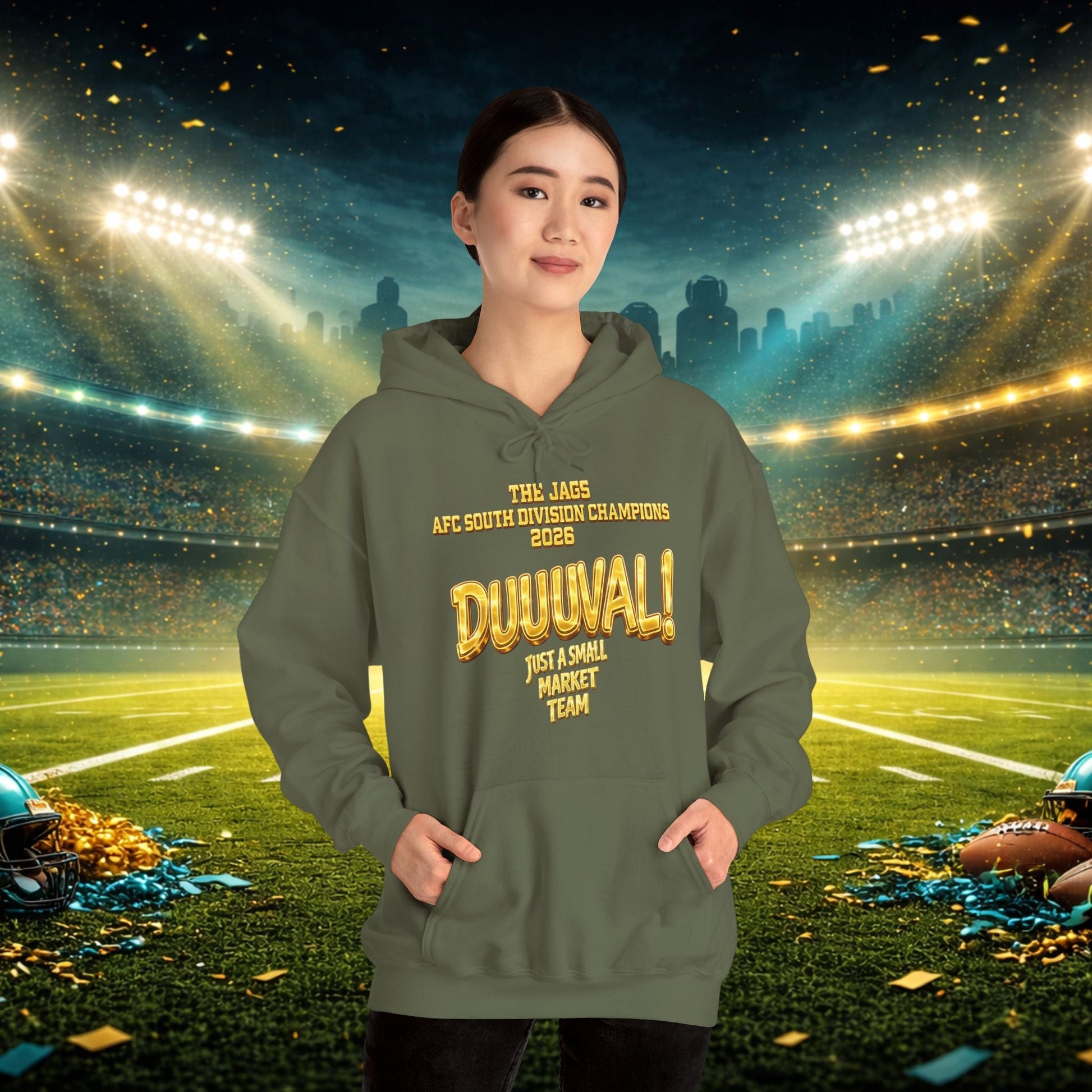 Duuval! Football Hoodie — "Locked In" Small Market Pride Sweatshirt Printify