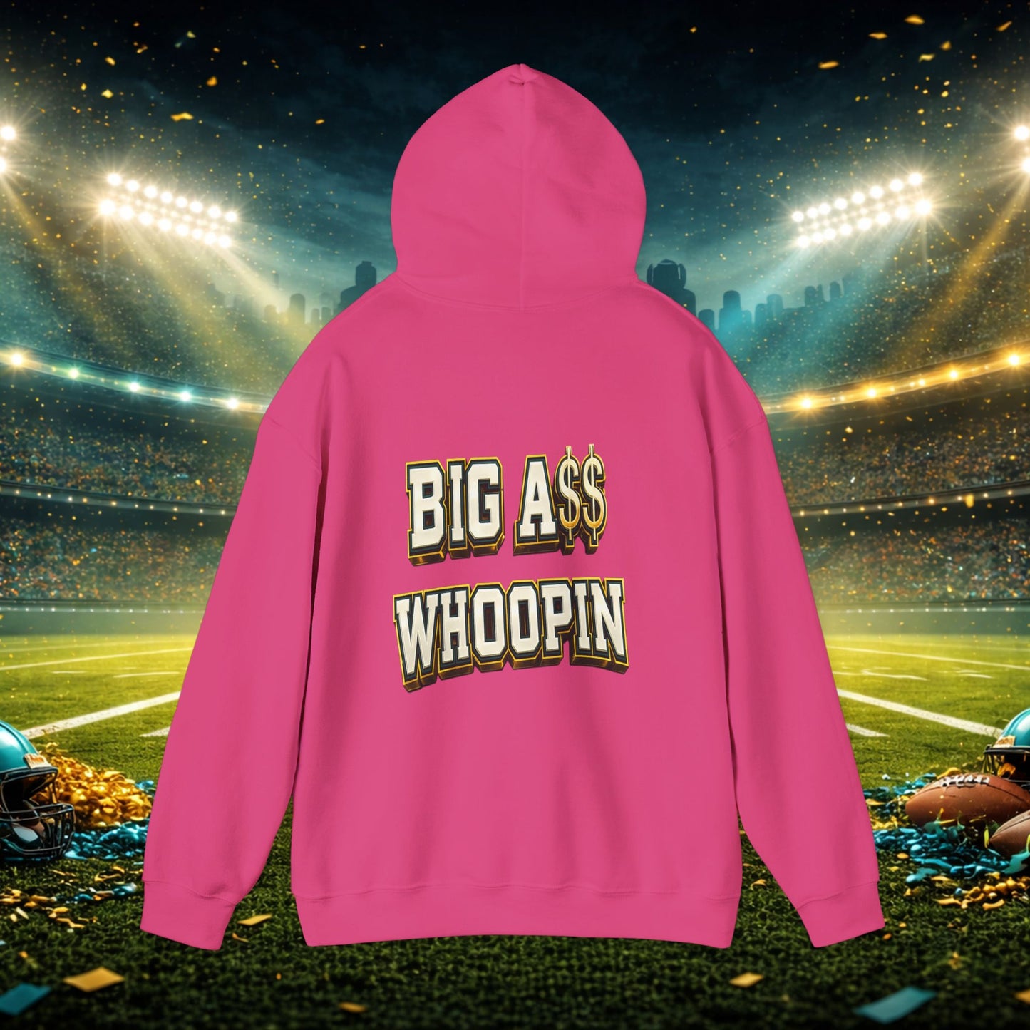 Big A Whoopin Hoodie — "Just a Small Market Team" Football Fan Sweatshirt Printify