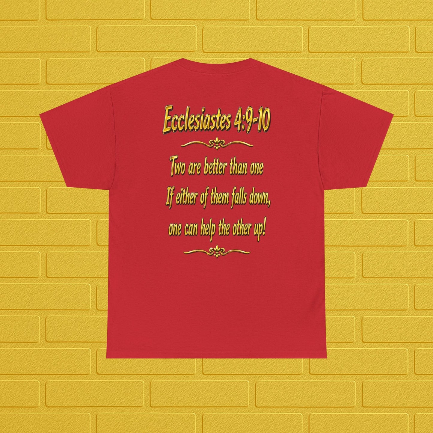 Birthday Tee — "Happy Birthday GLEN & GLENDA”! June 25 2026" with Ecclesiastes 4:9–10 Back Printify