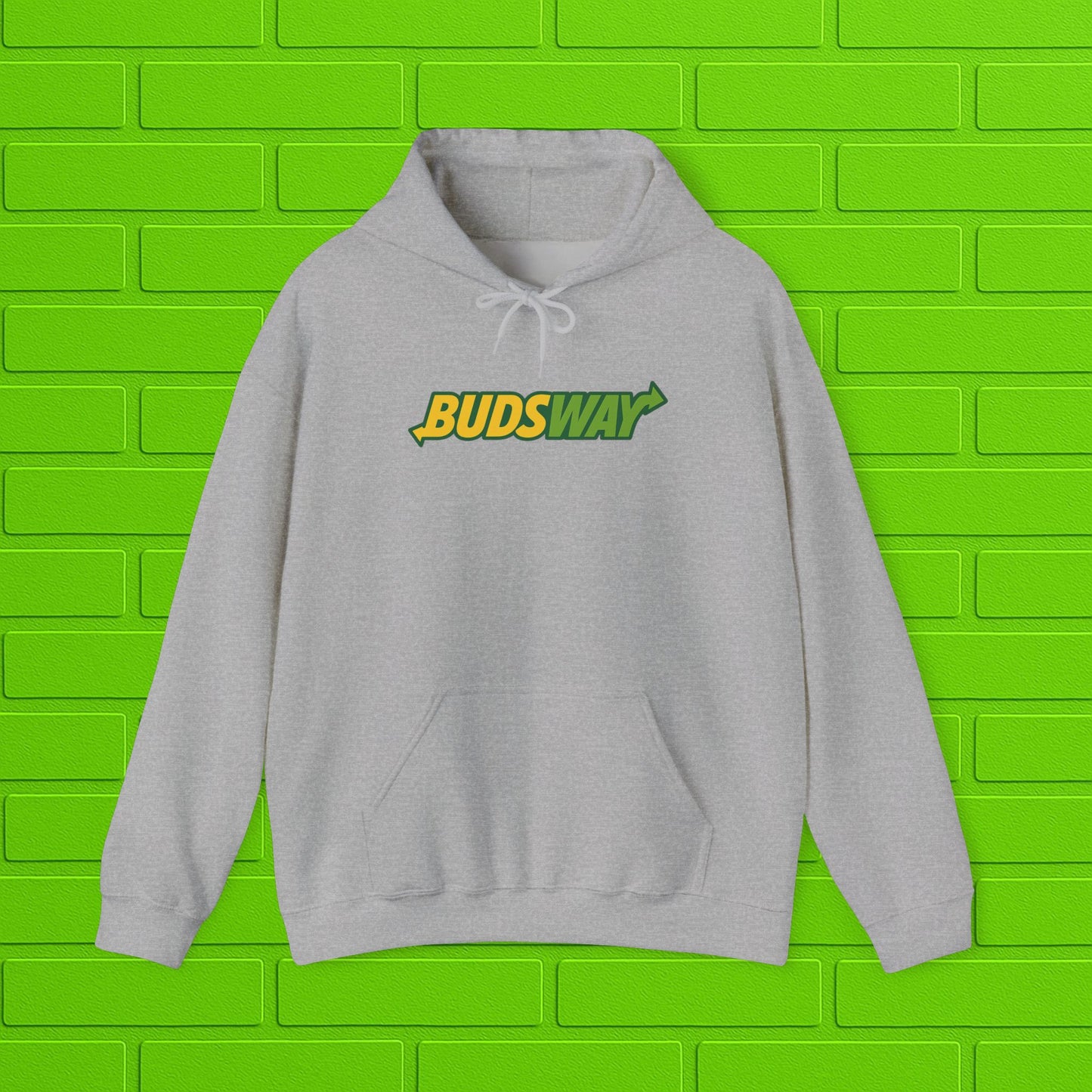 BUDSWAY Hoodie | Unisex Heavy Blend Sweatshirt | Streetwear Hoodie | Cozy Casual Pullover | Gift for Him or Her