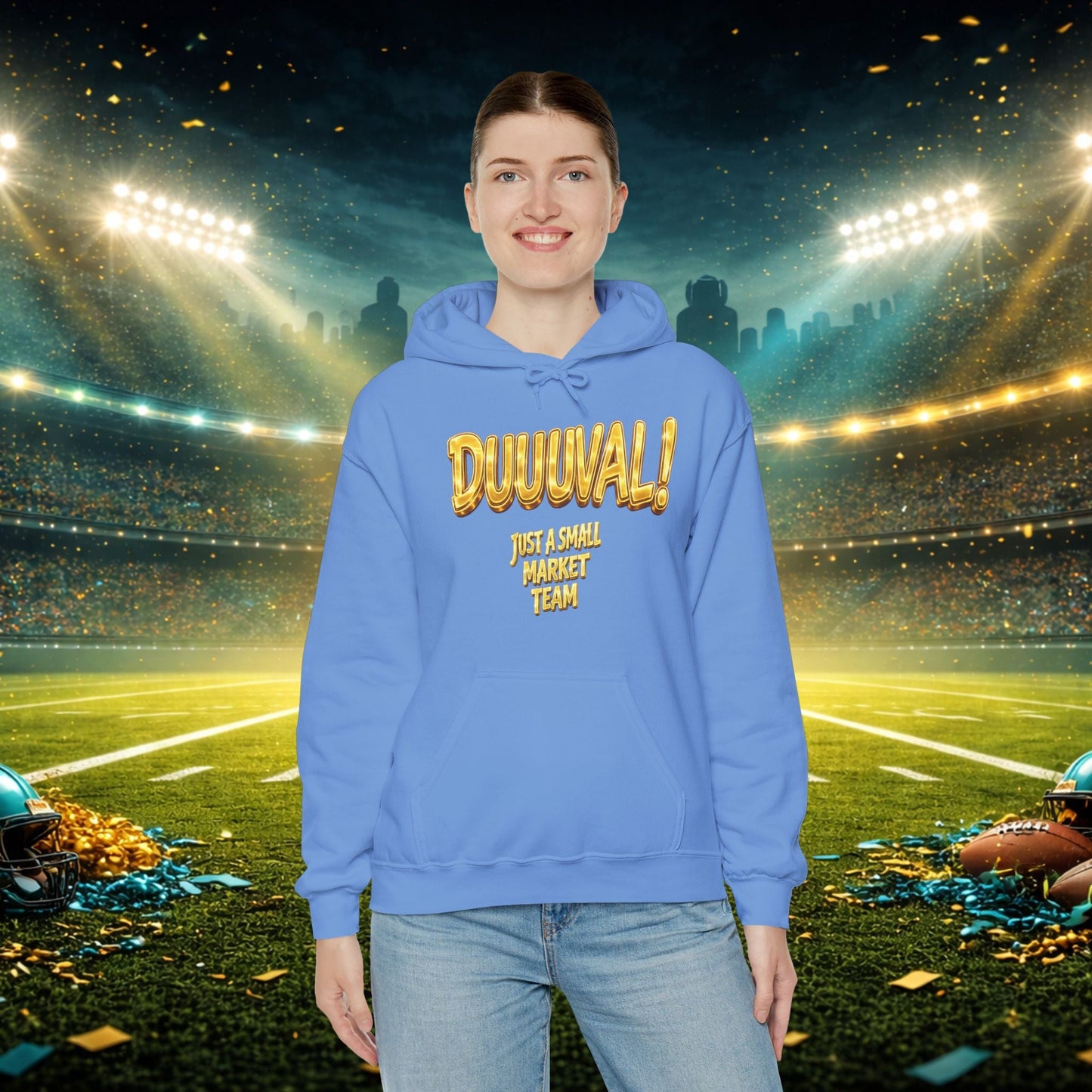 Duuval! Football Hoodie — "Locked In" Small Market Pride Sweatshirt Printify