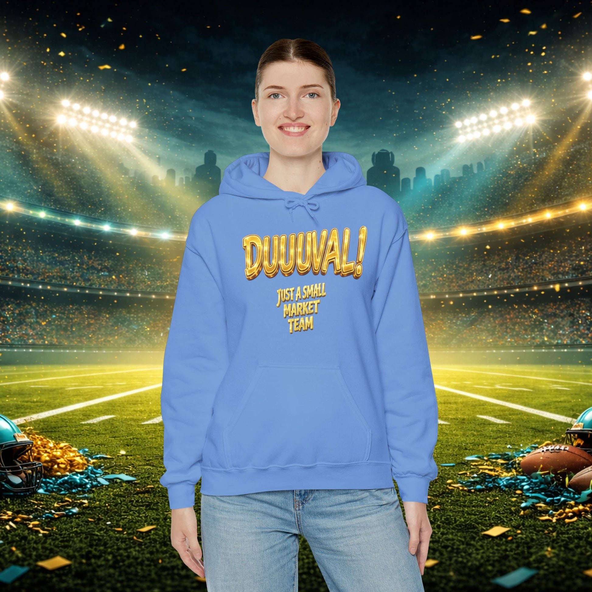 Duuval! Football Hoodie — "Locked In" Small Market Pride Sweatshirt Printify