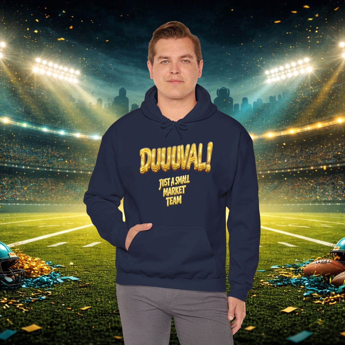 Duuval! Football Hoodie — "Locked In" Small Market Pride Sweatshirt Printify