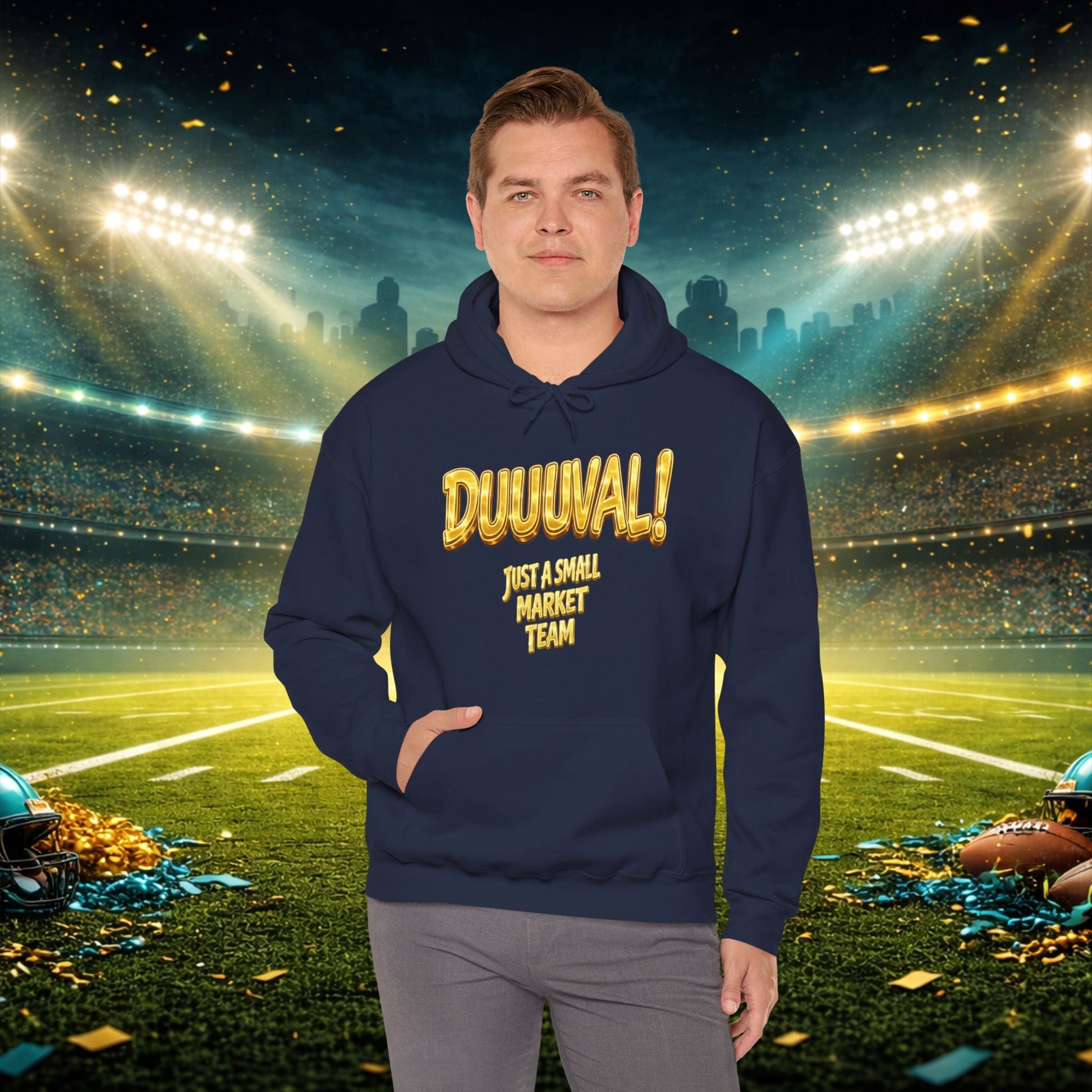 Duuval! Football Hoodie — "Locked In" Small Market Pride Sweatshirt Printify