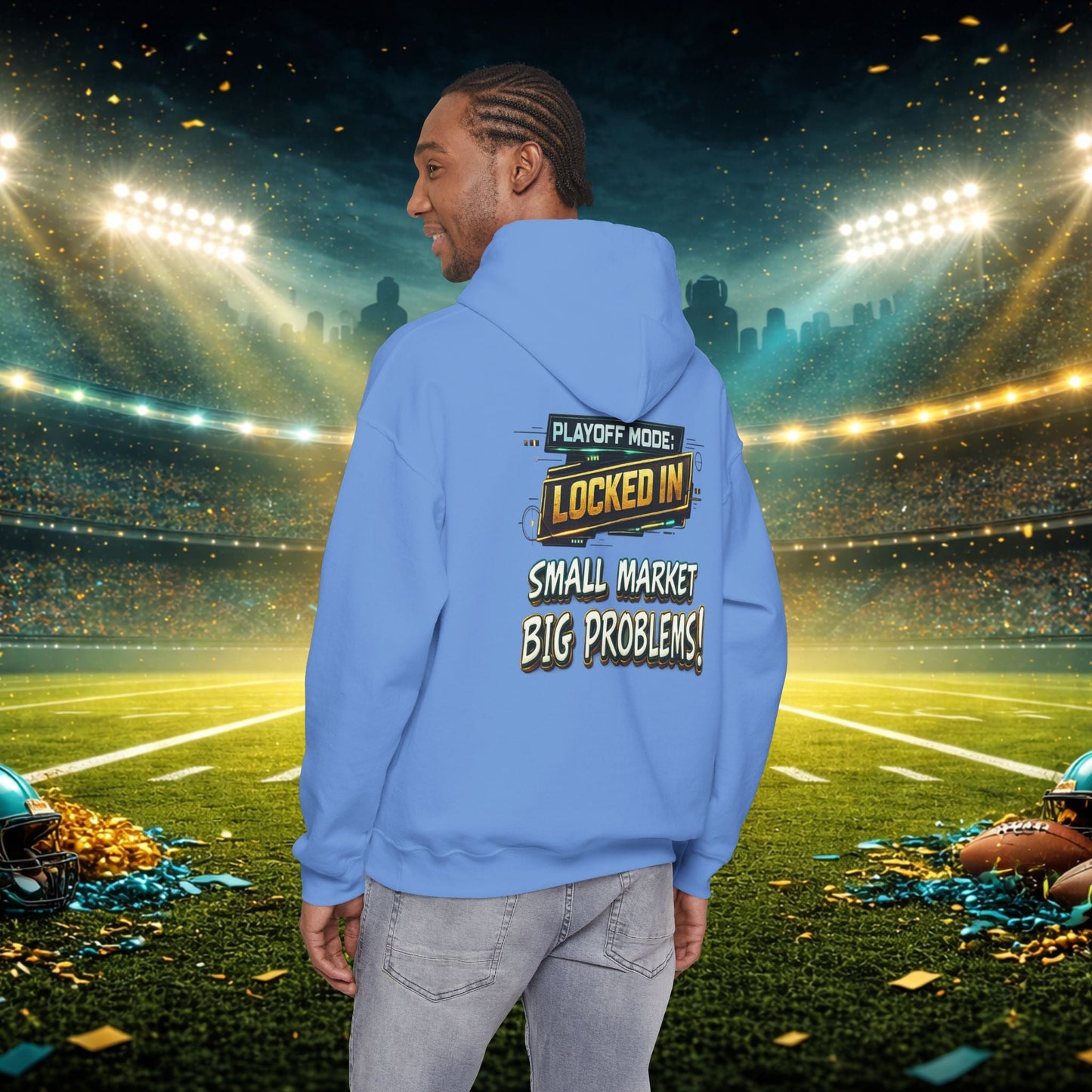 Duval vs All Y’all Hoodie — "Playoff Mode: Locked In" Football Fan Sweatshirt Printify