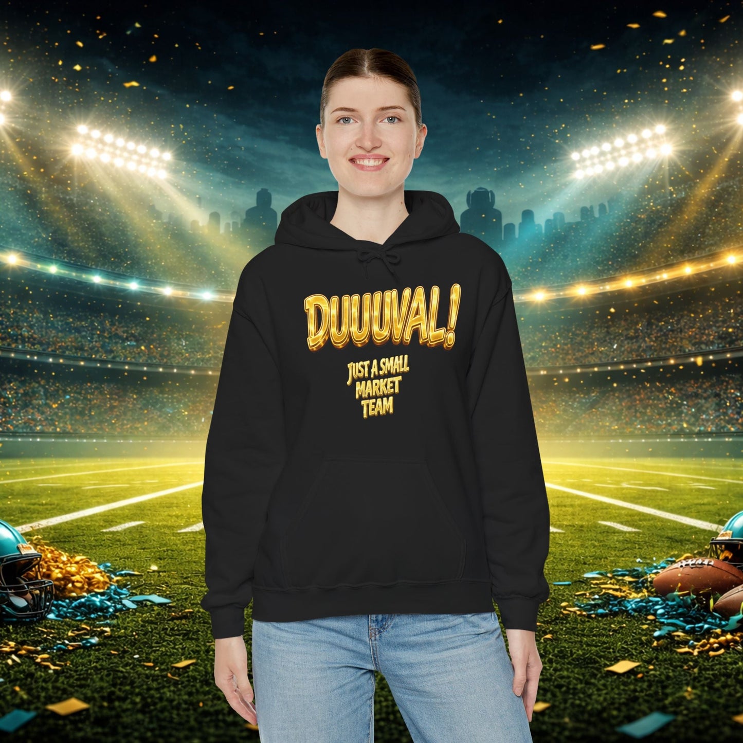Duuval! Football Hoodie — "Locked In" Small Market Pride Sweatshirt Printify