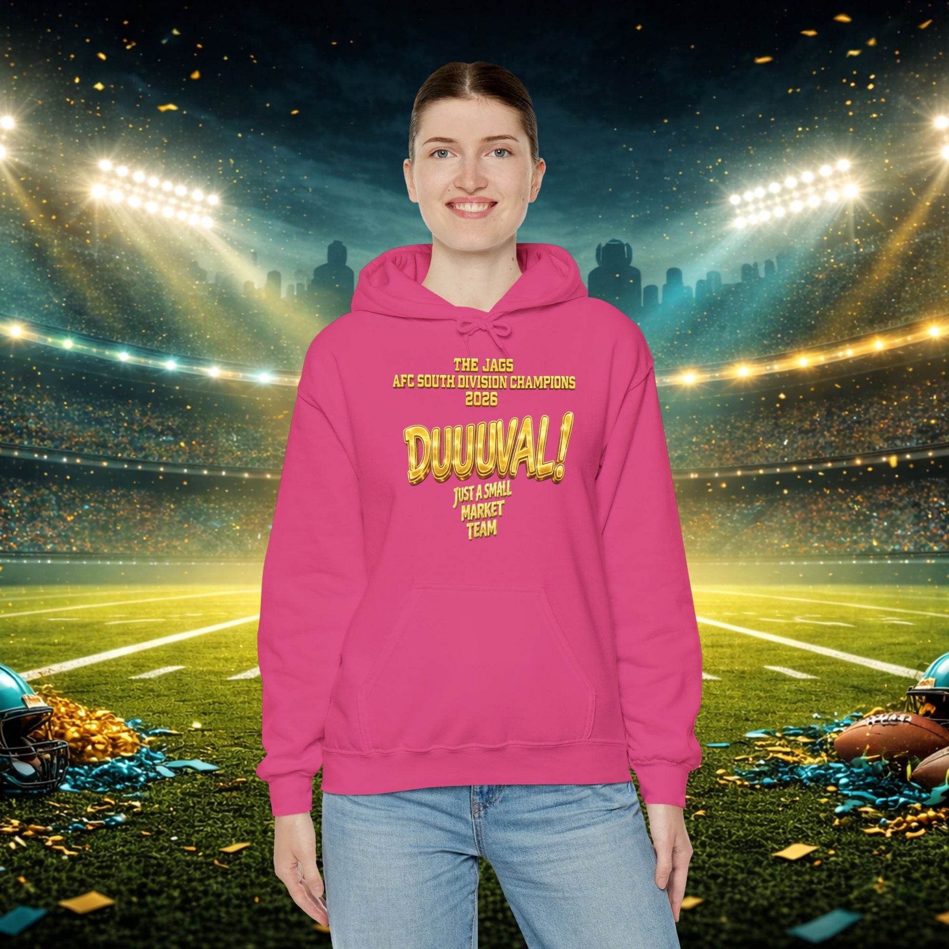 Duuval! Football Hoodie — "Locked In" Small Market Pride Sweatshirt Printify