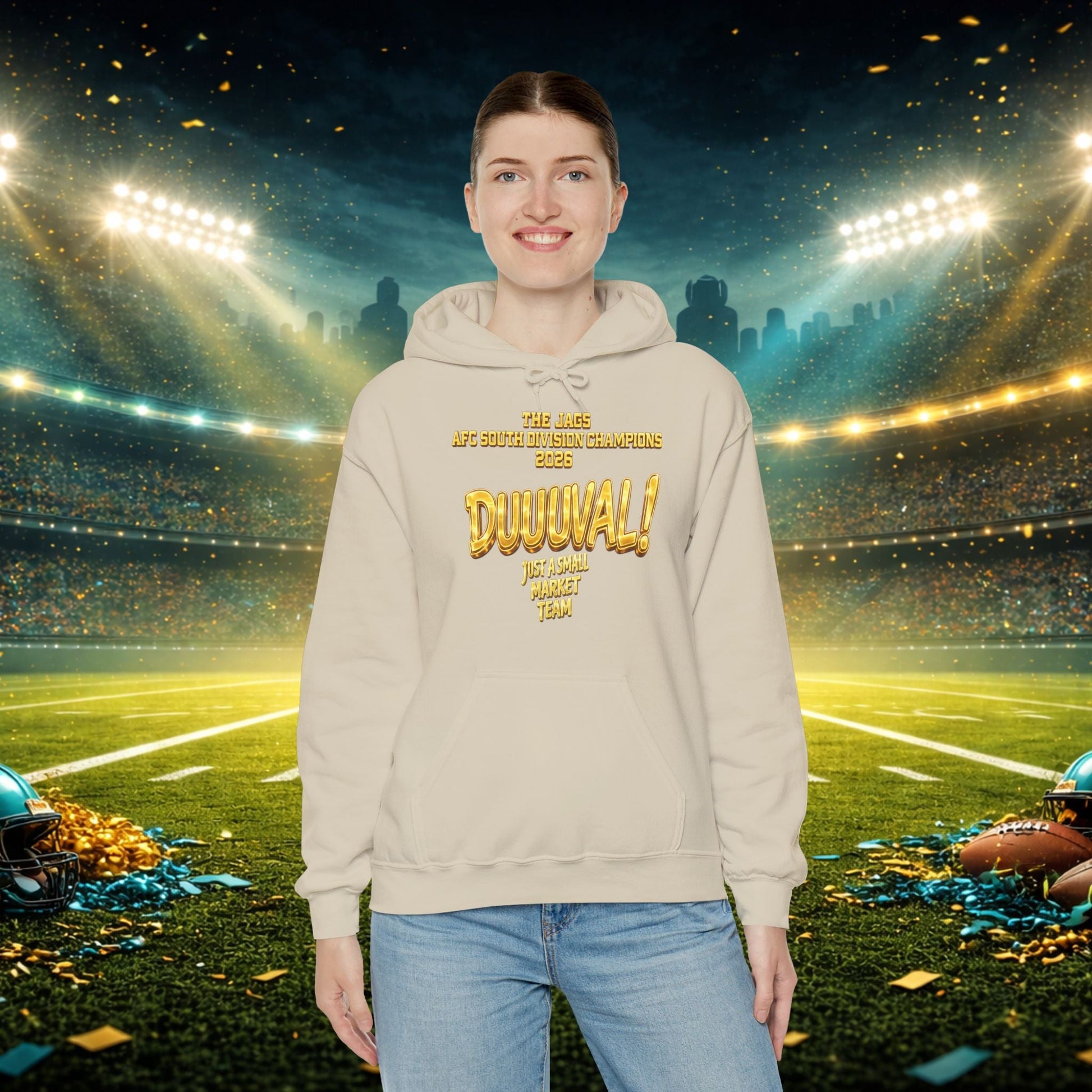 Duuval! Football Hoodie — "Locked In" Small Market Pride Sweatshirt Printify