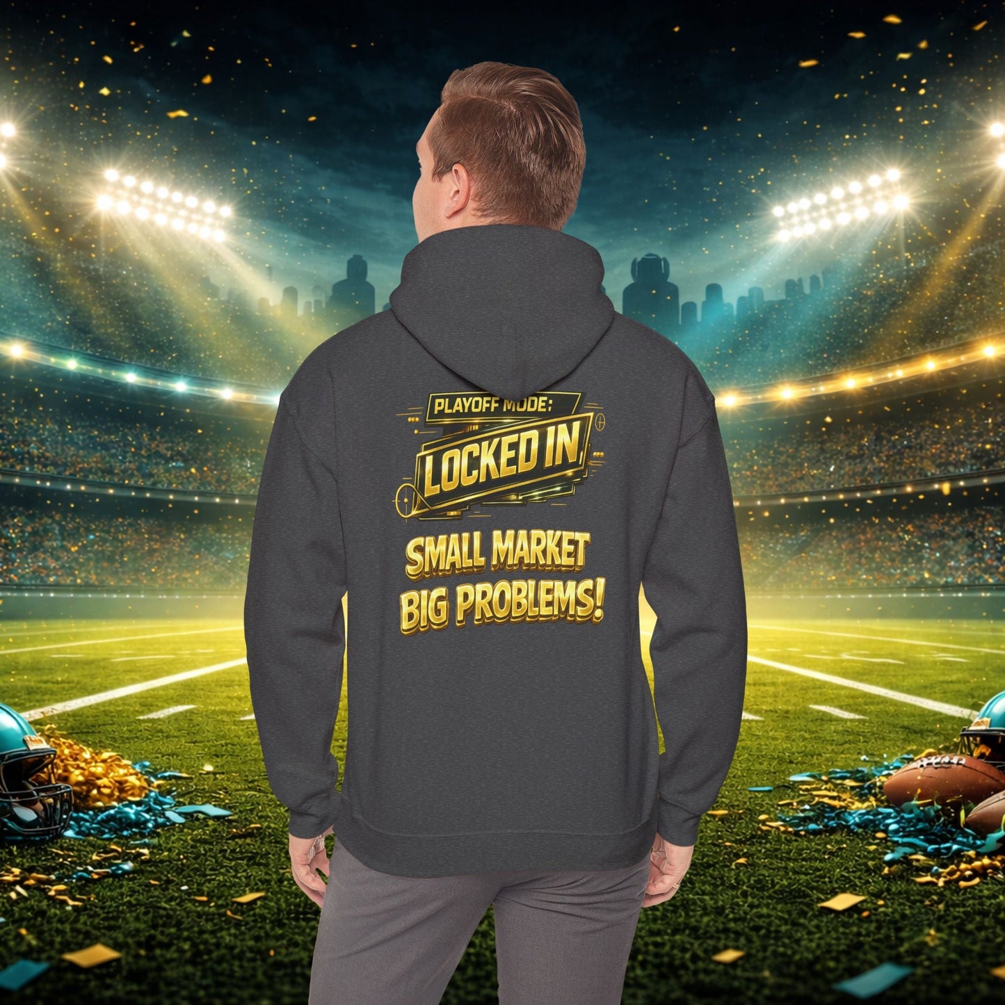 Duuval! Football Hoodie — "Locked In" Small Market Pride Sweatshirt Printify