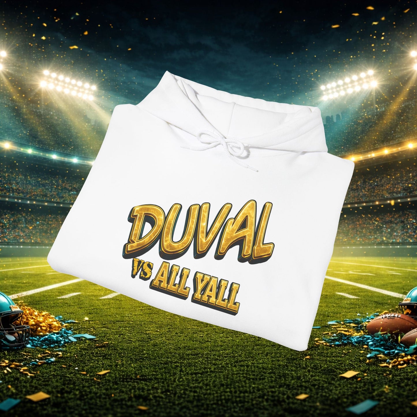 Duval vs All Y’all Hoodie — "Playoff Mode: Locked In" Football Fan Sweatshirt Printify