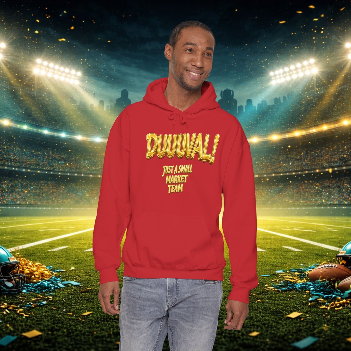 Duuval! Football Hoodie — "Locked In" Small Market Pride Sweatshirt Printify