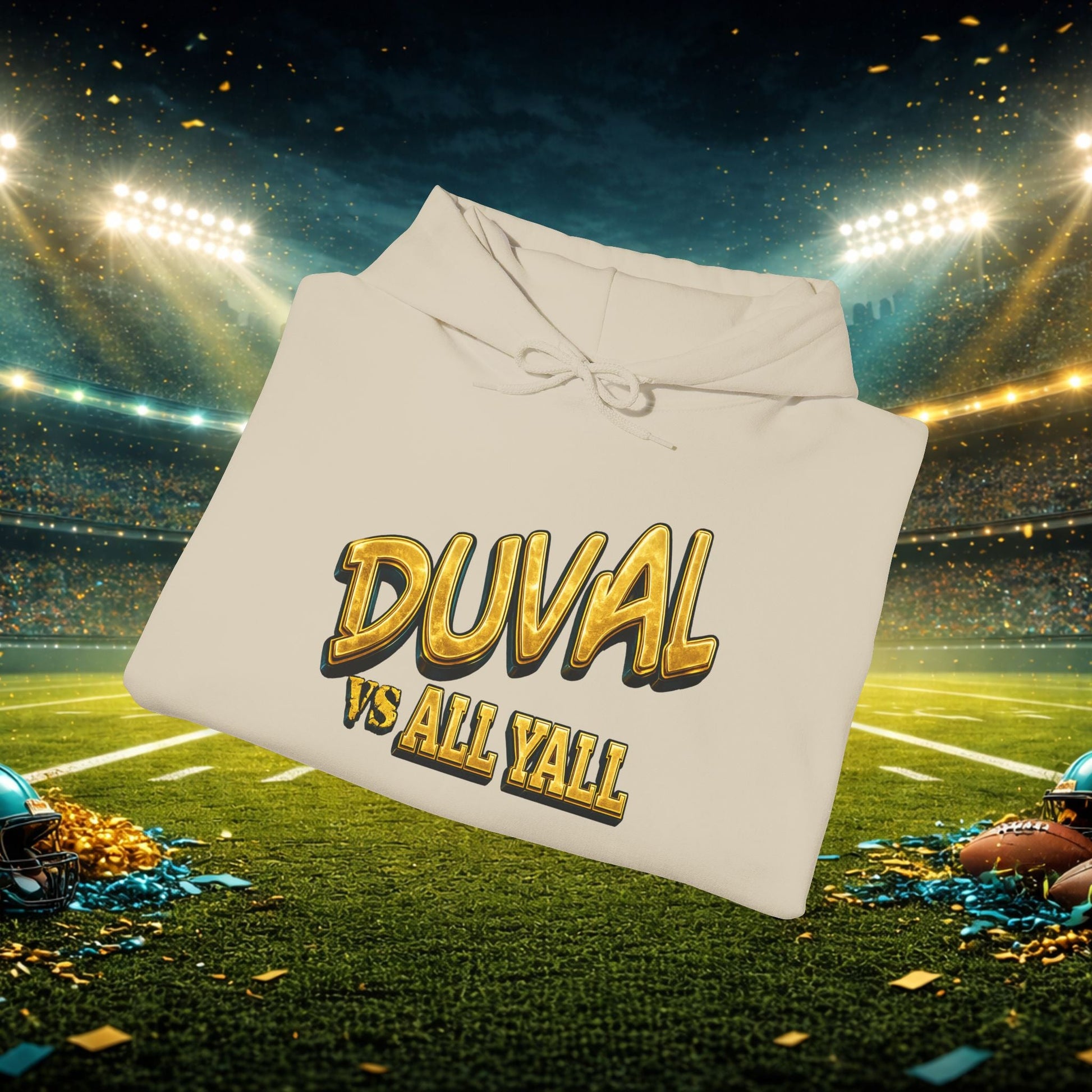 Duval vs All Y’all Hoodie — "Playoff Mode: Locked In" Football Fan Sweatshirt Printify