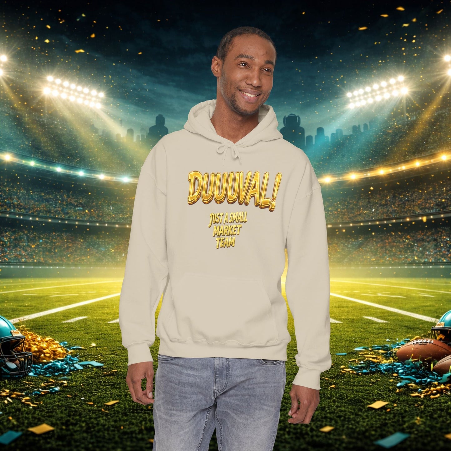 Duuval! Football Hoodie — "Locked In" Small Market Pride Sweatshirt Printify