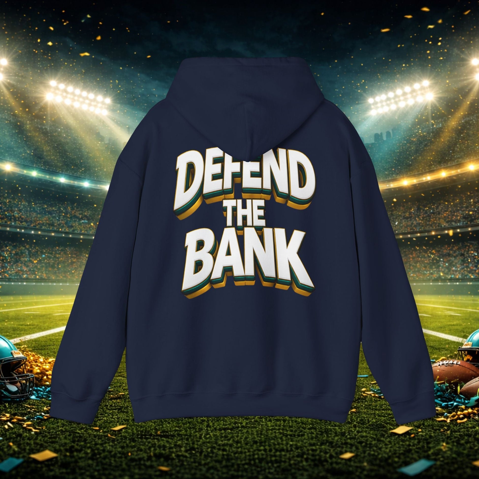 Defend The Bank Hoodie — "DUUUVAL vs EVERYBODY" Jacksonville Streetwear Hoodie Printify