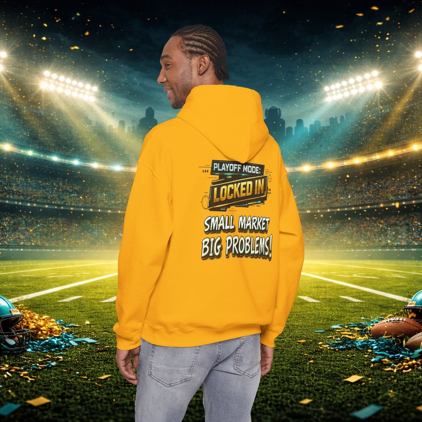 Duval vs All Y’all Hoodie — "Playoff Mode: Locked In" Football Fan Sweatshirt Printify