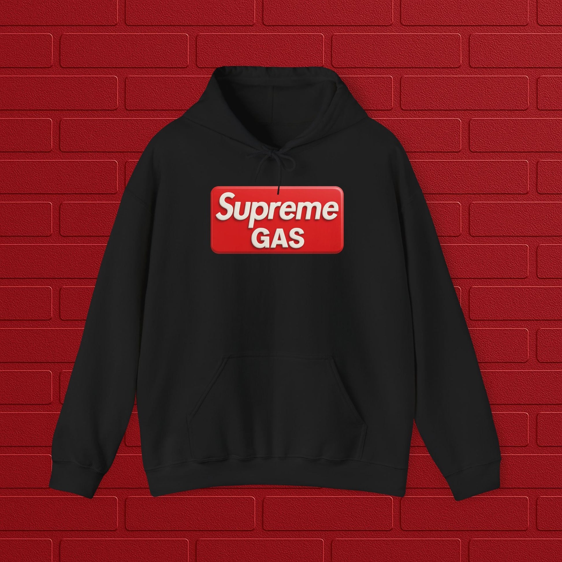 Supreme GAS Hoodie | Unisex Streetwear Sweatshirt | Cozy Casual Pullover | Trendy Gift for Him or Her | Everyday Hoodie Printify