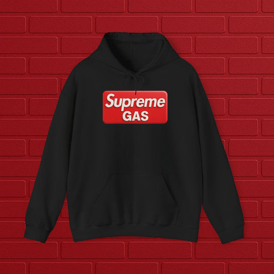 Supreme GAS Hoodie | Unisex Streetwear Sweatshirt | Cozy Casual Pullover | Trendy Gift for Him or Her | Everyday Hoodie Printify