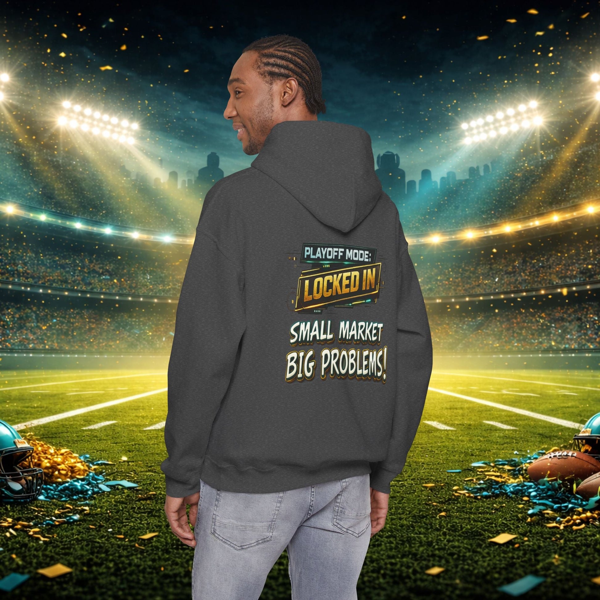 Duval vs All Y’all Hoodie — "Playoff Mode: Locked In" Football Fan Sweatshirt Printify